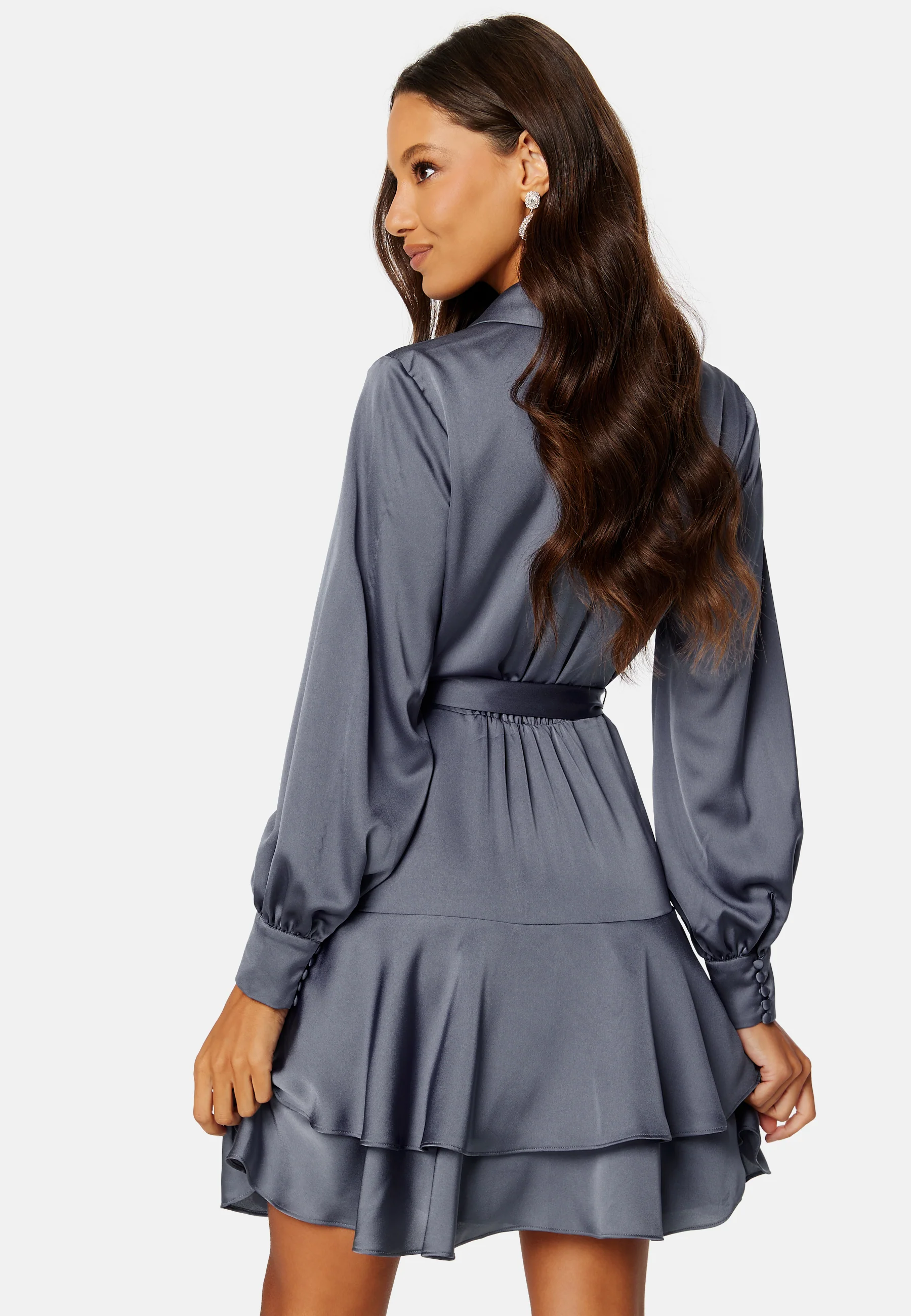Mikayla Satin Mini Dress - Image 3