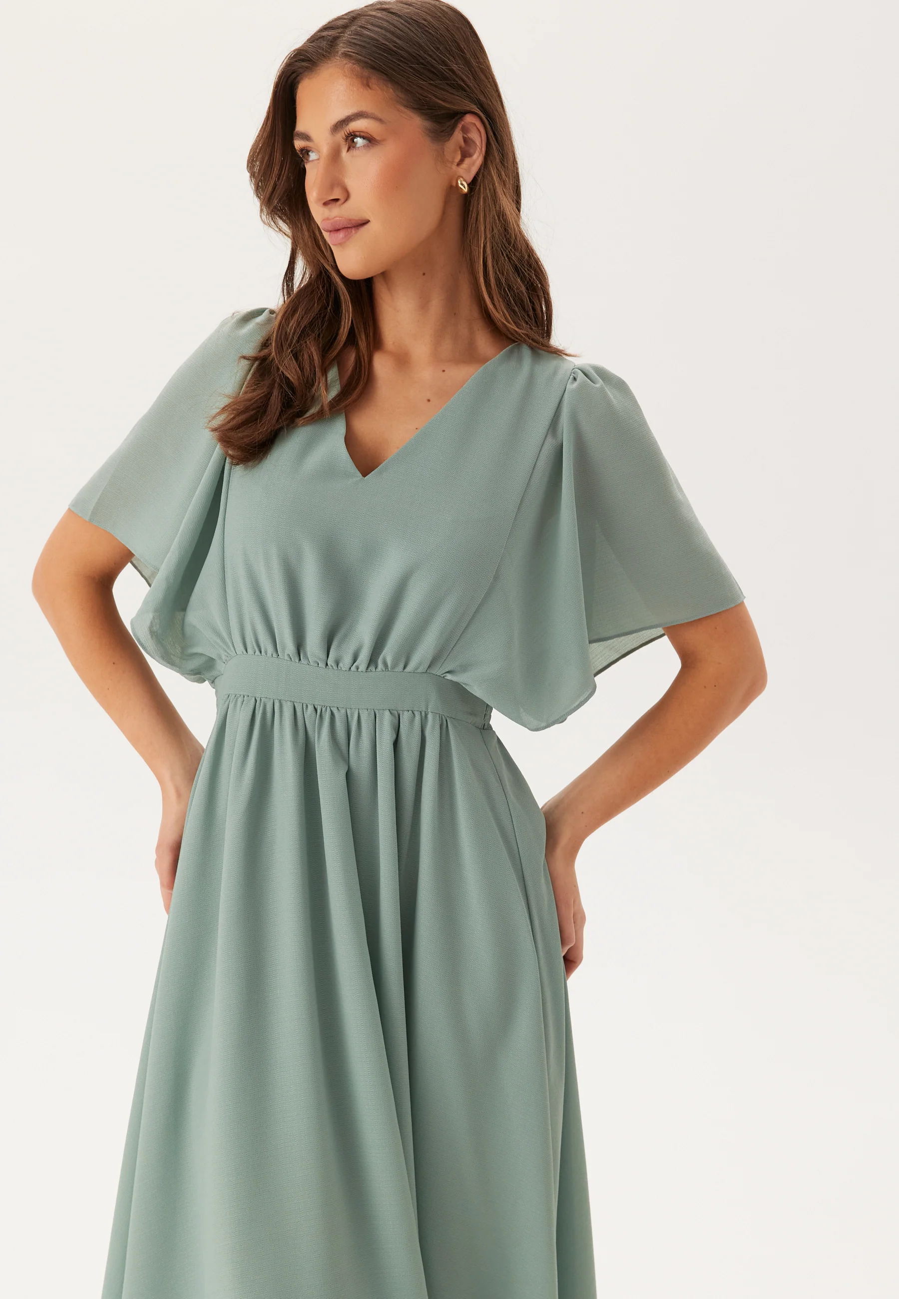 Mirage 2/4 V-Neck Ankle Dress - Image 3