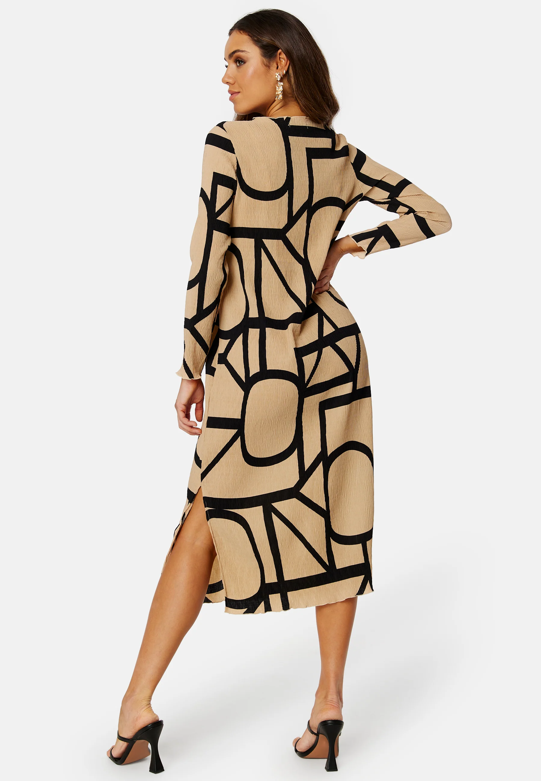 Molly L/S Plisse Dress - Image 3