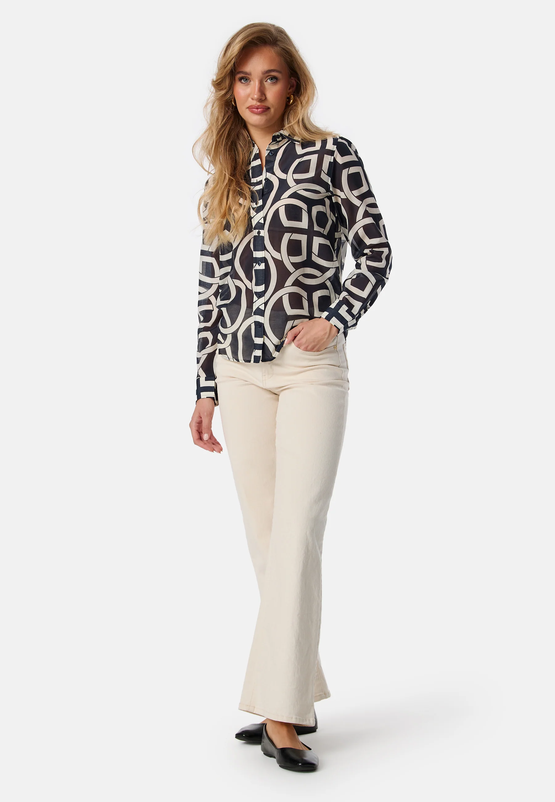 Monogram Print Silk Shirt - Image 3