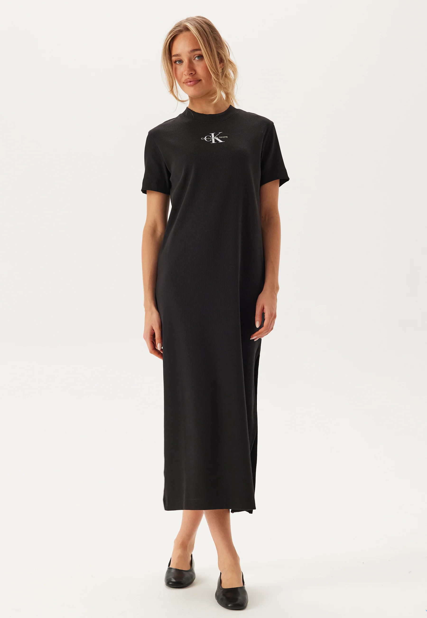 Monologo Long Rib Tee Dress - Image 2