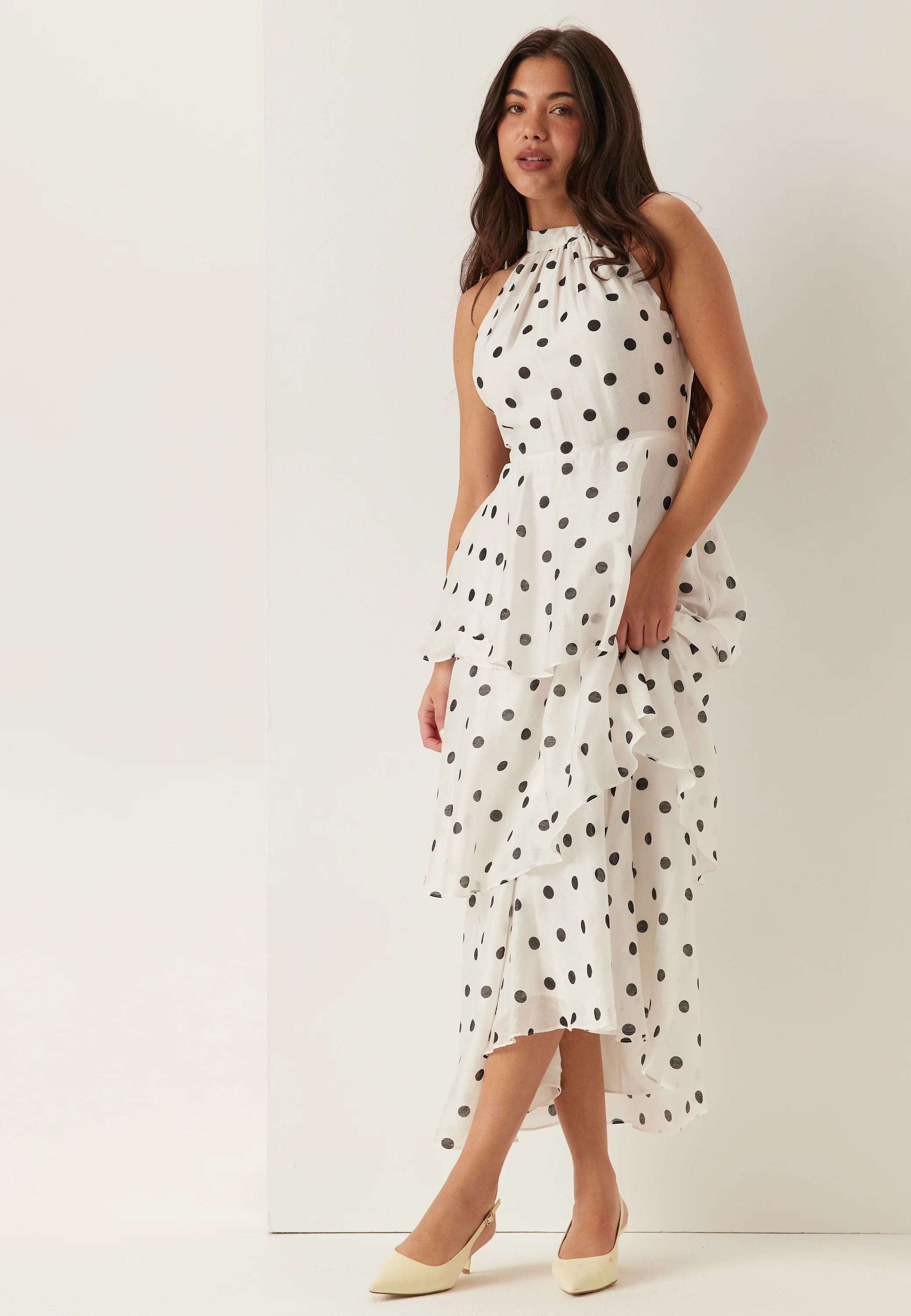 Monroe Tier Halter Midi Dress - Image 5