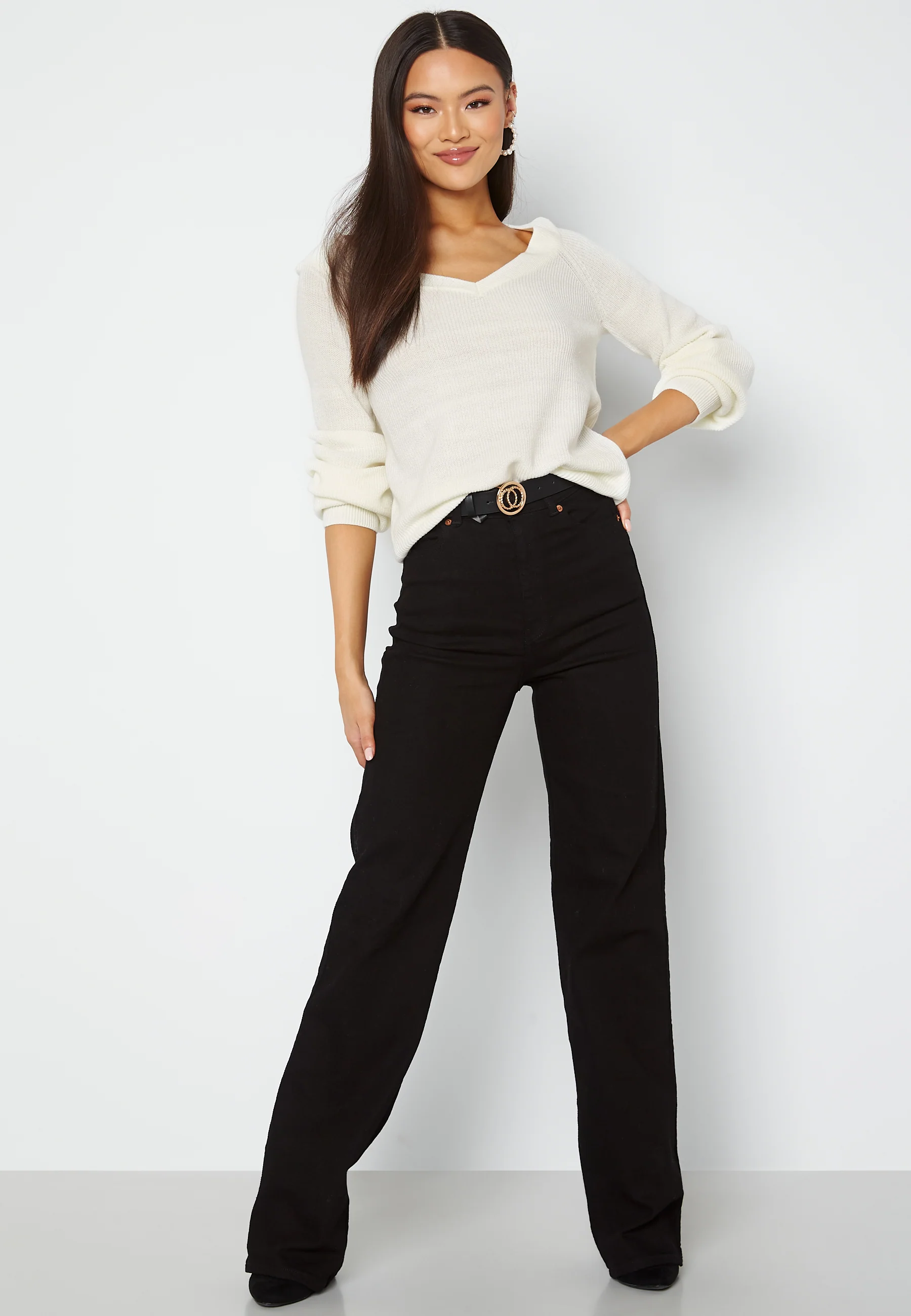 Myntani L/S V-Neck Knit Top - Image 2