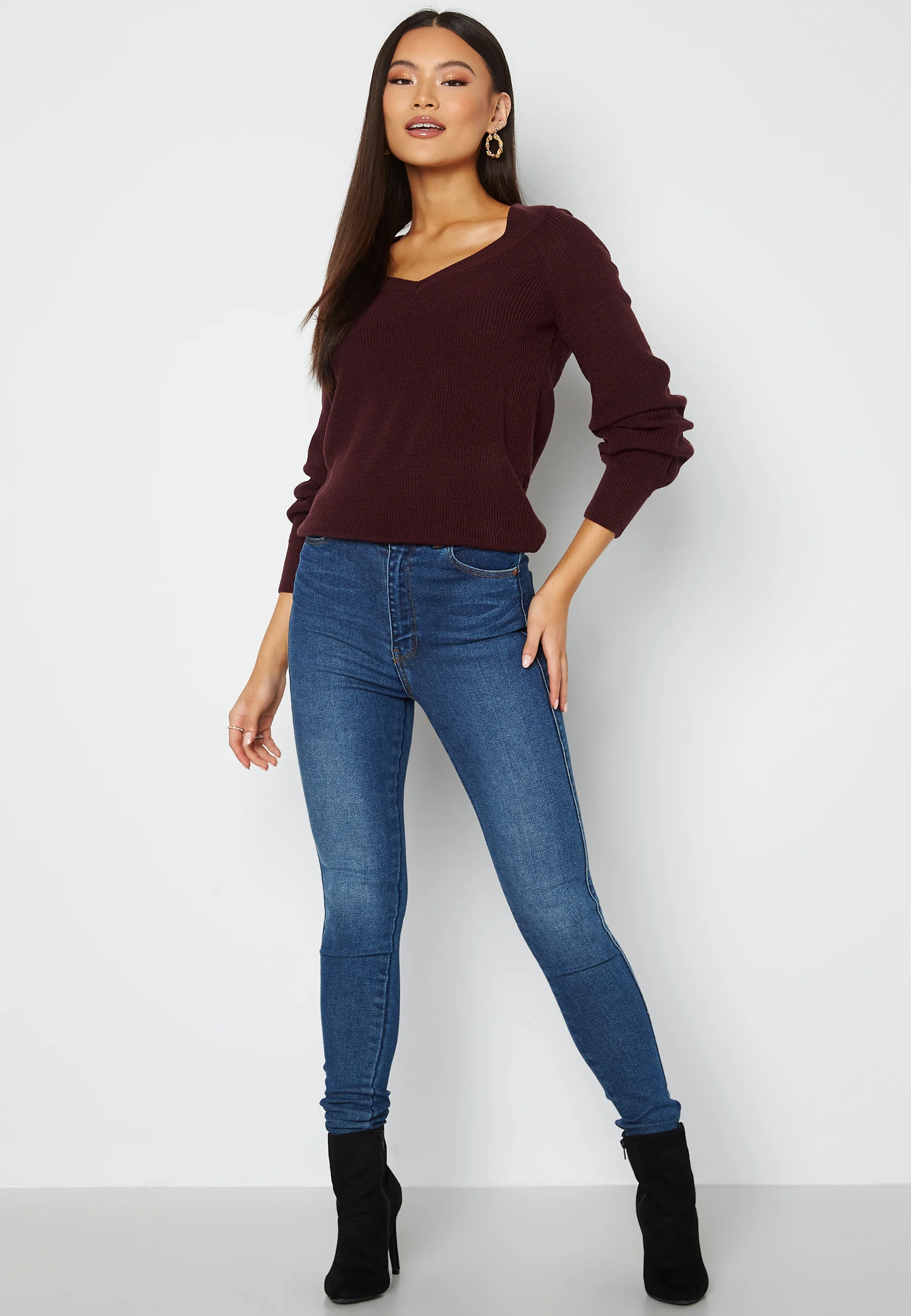 Myntani L/S V-Neck Knit Top - Image 2