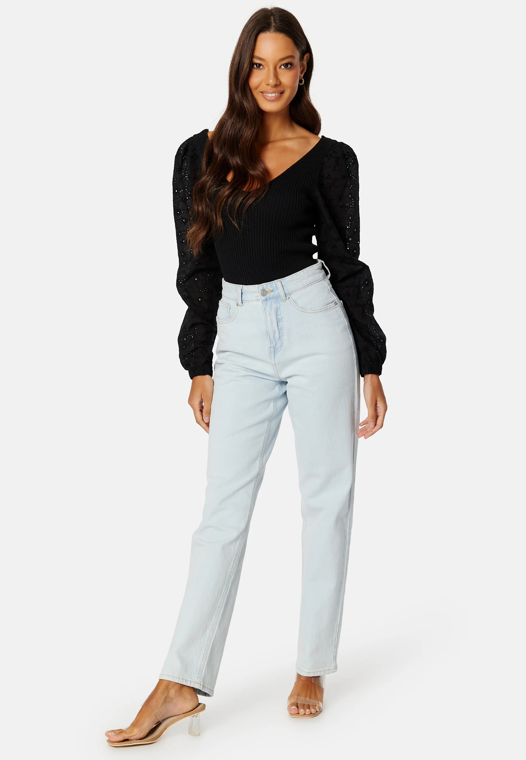 Nadia LS Wrap V-Neck Knit - Image 2