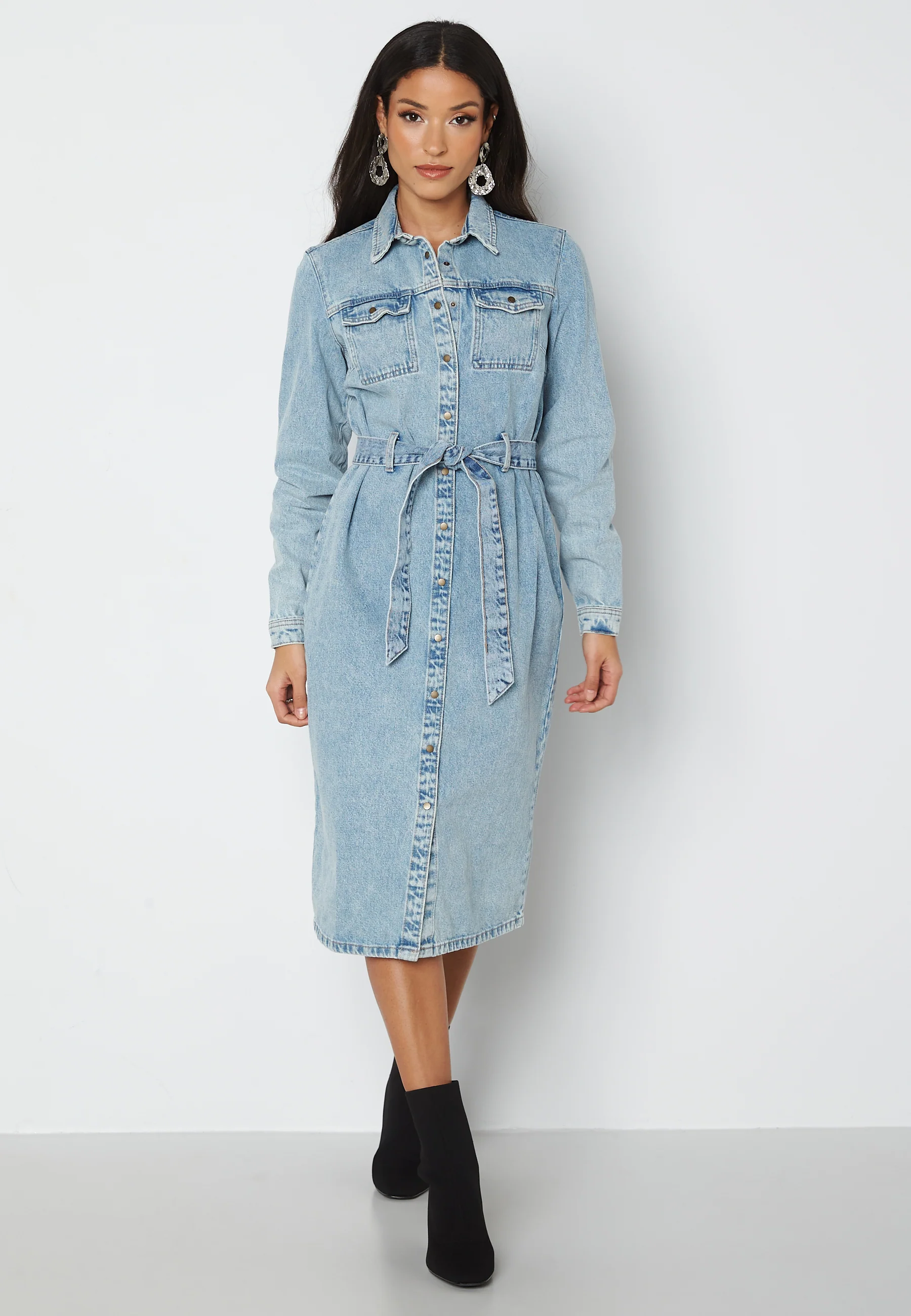 Namir LS Denim Shirt Dress