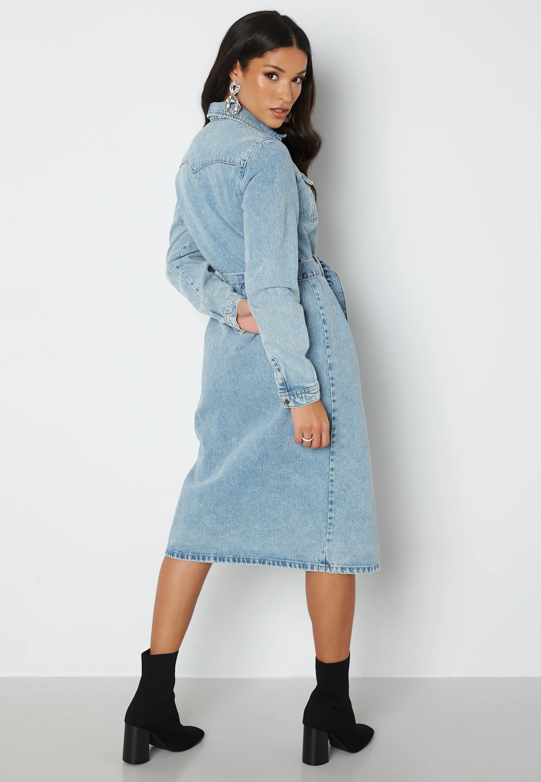 Namir LS Denim Shirt Dress - Image 2