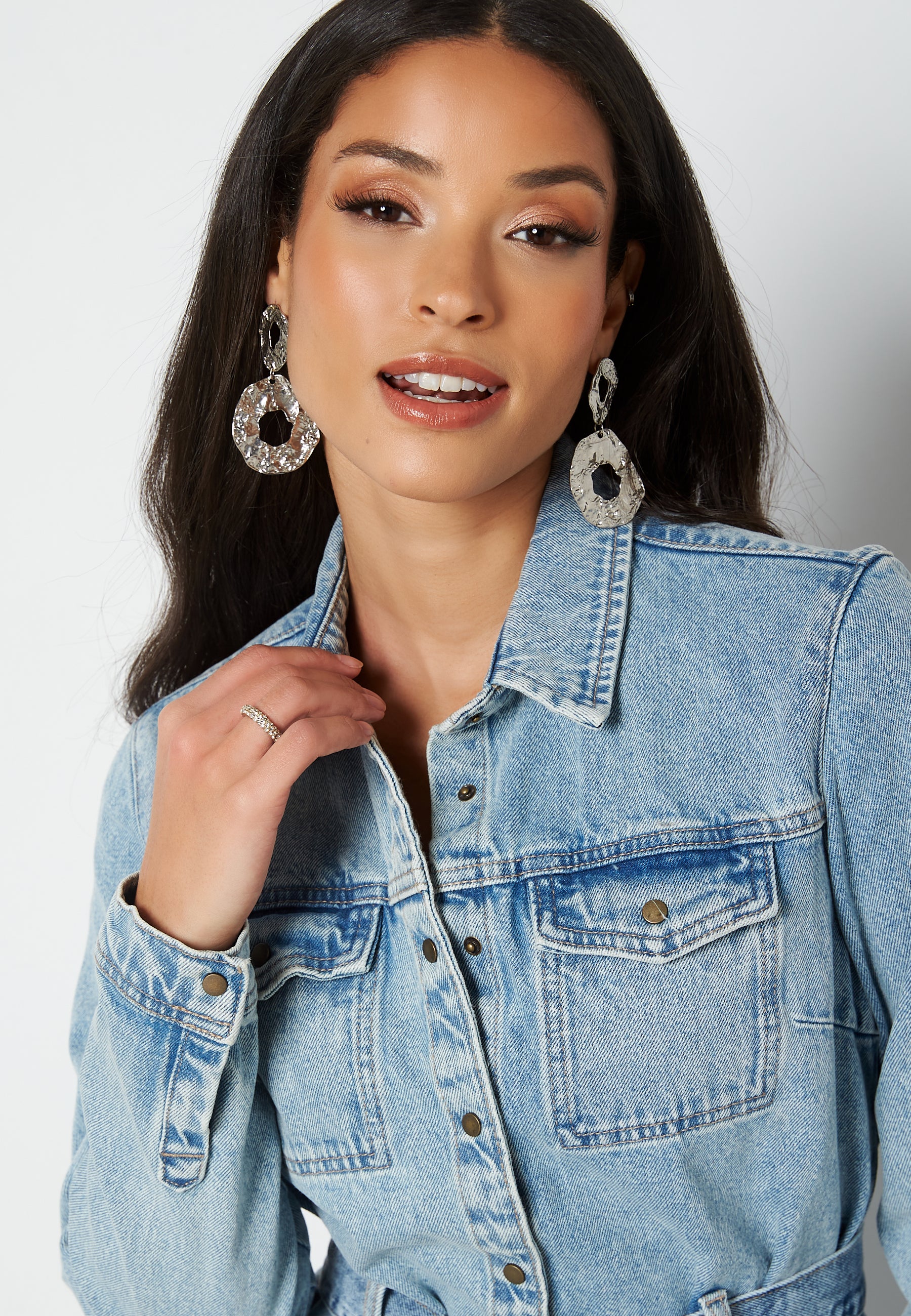 Namir LS Denim Shirt Dress - Image 4