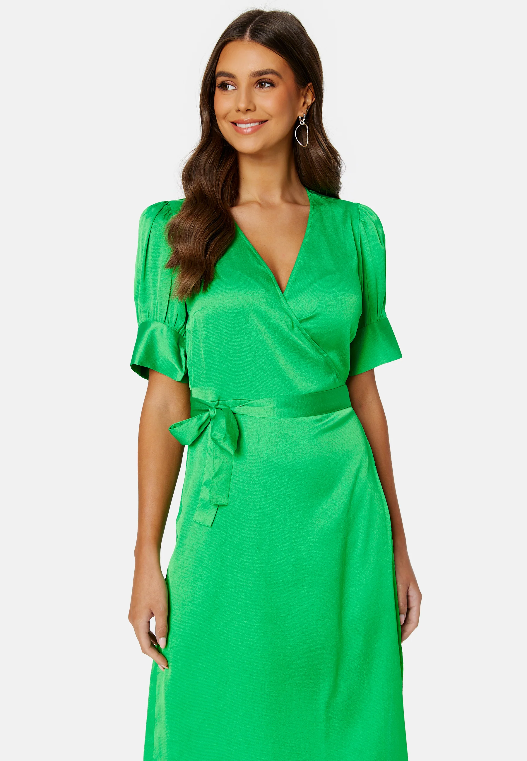 Naria S/S Wrap Midi Dress - Image 2