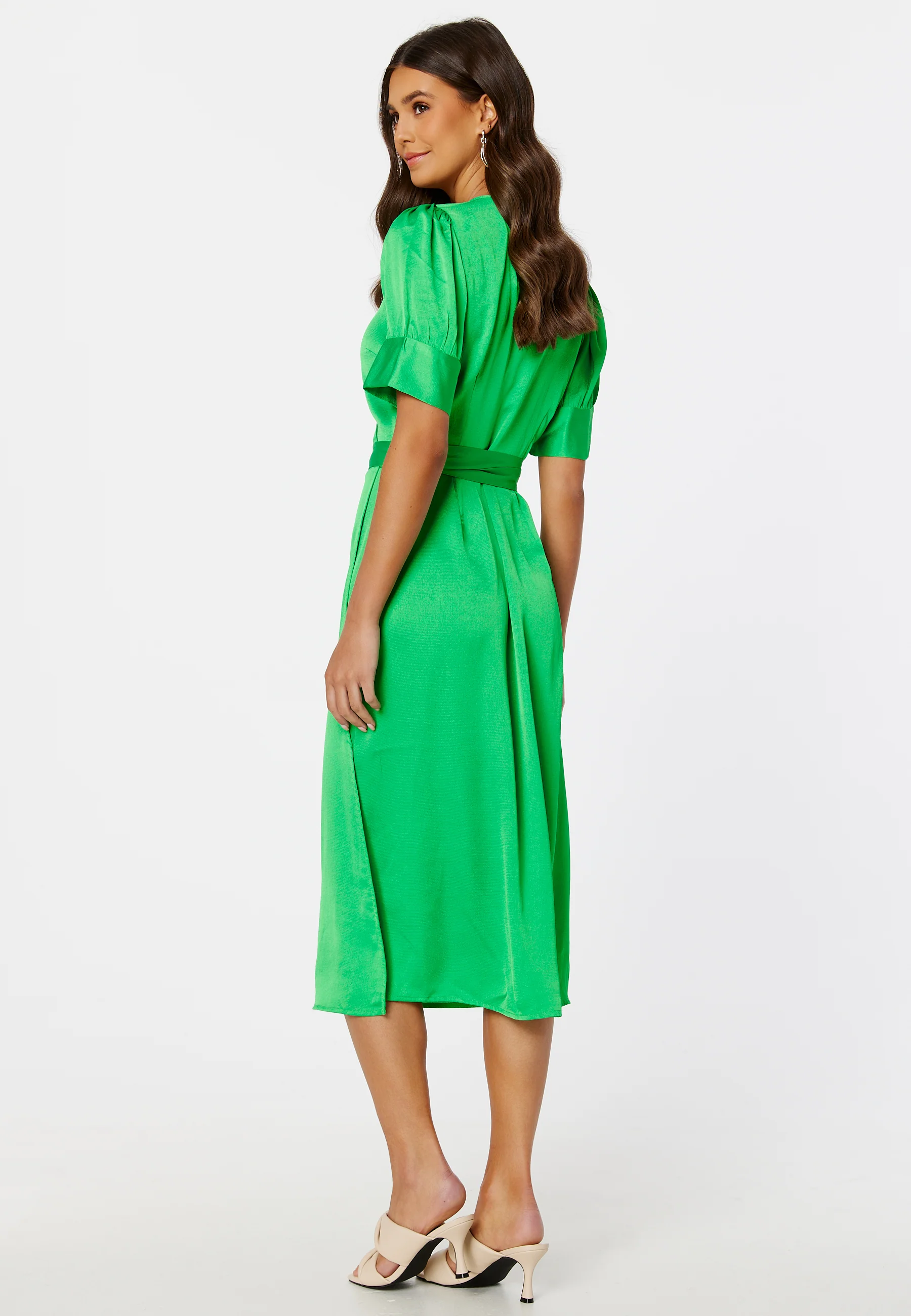Naria S/S Wrap Midi Dress - Image 4