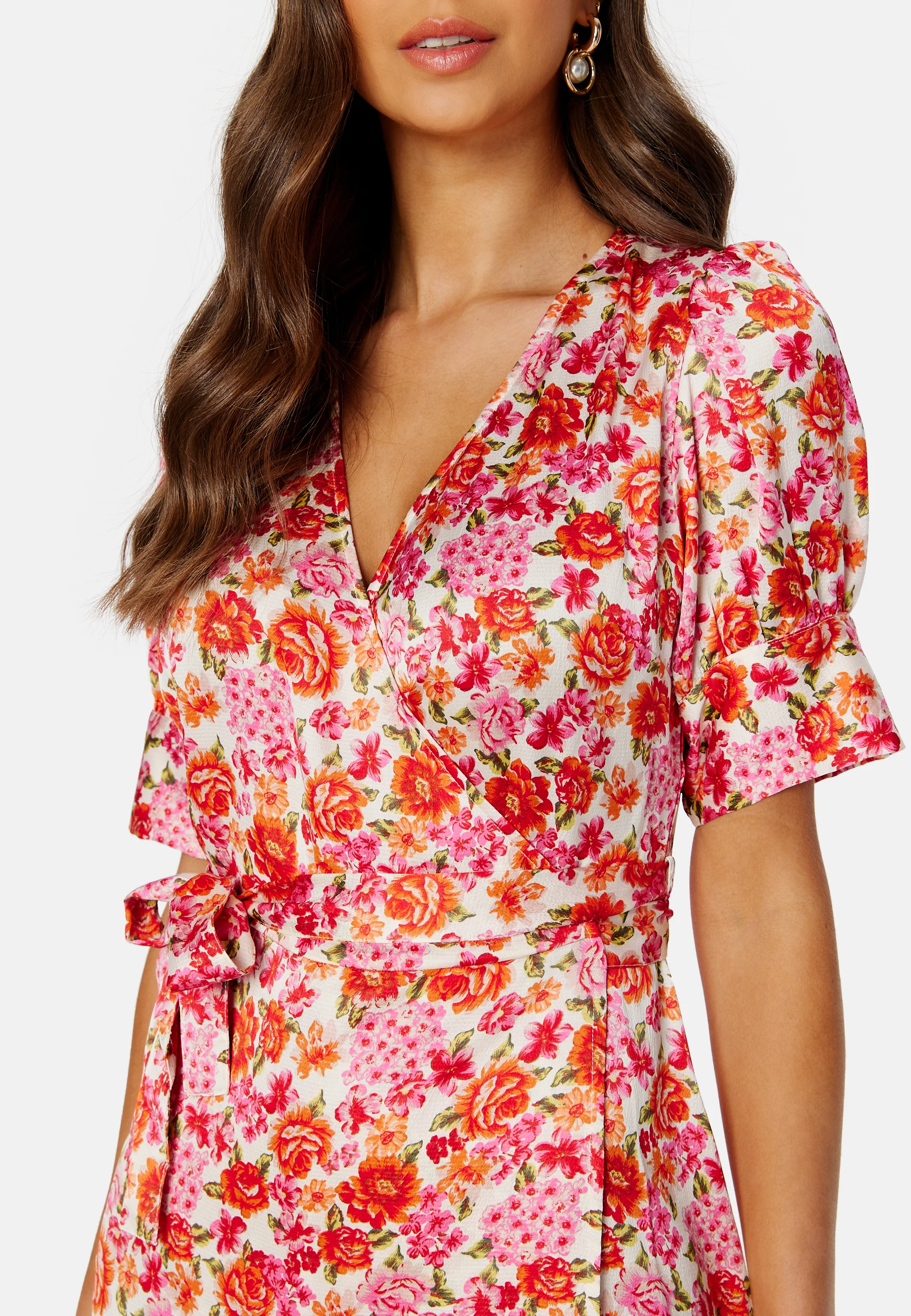 Naria S/S Wrap Midi Dress - Image 3