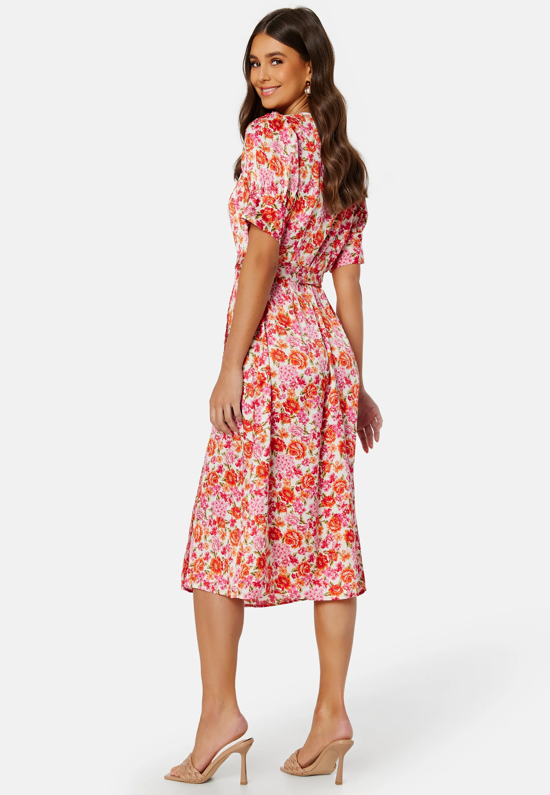 Naria S/S Wrap Midi Dress - Image 4