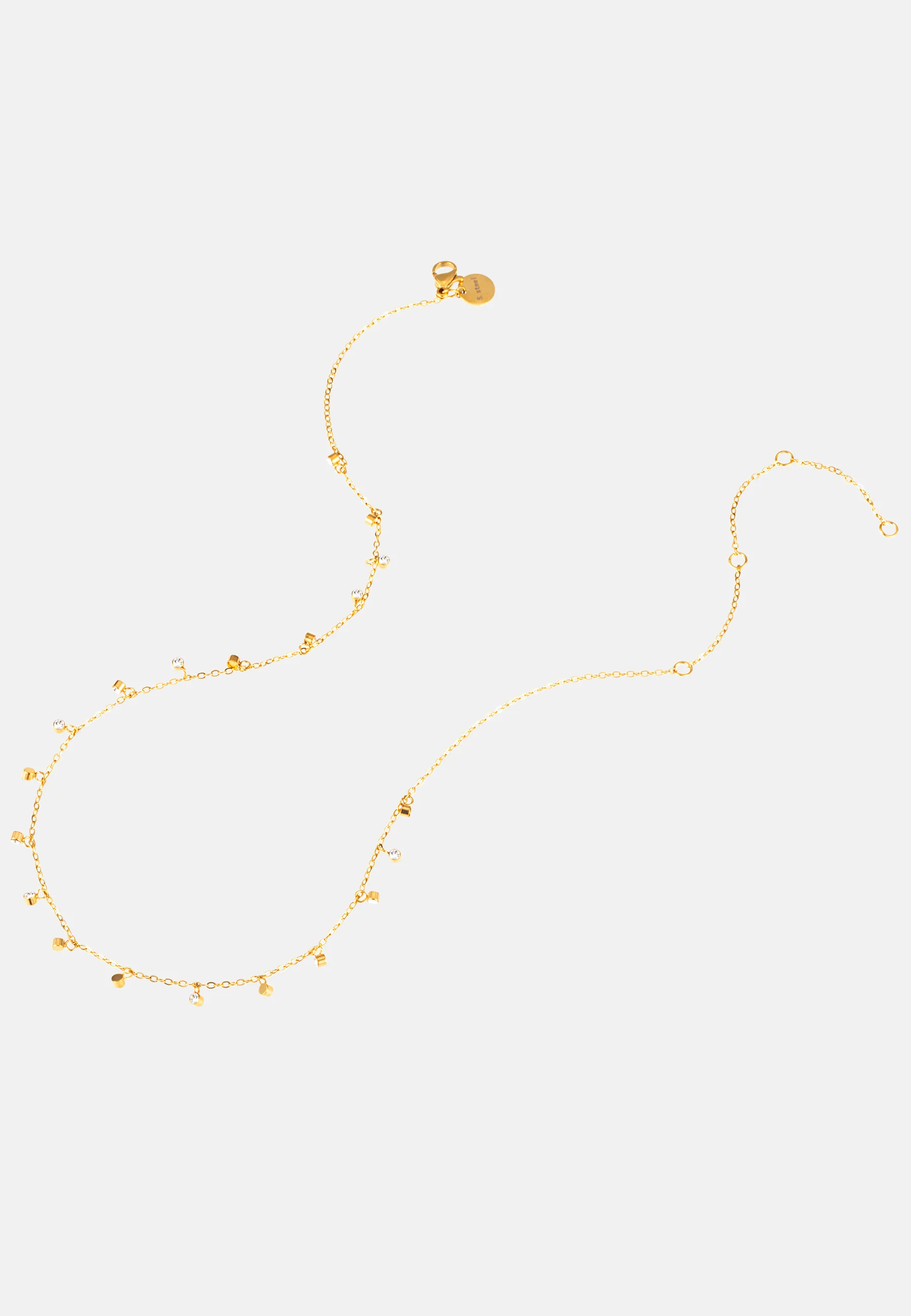 Necklace With Multi Crystal Charms - Image 3