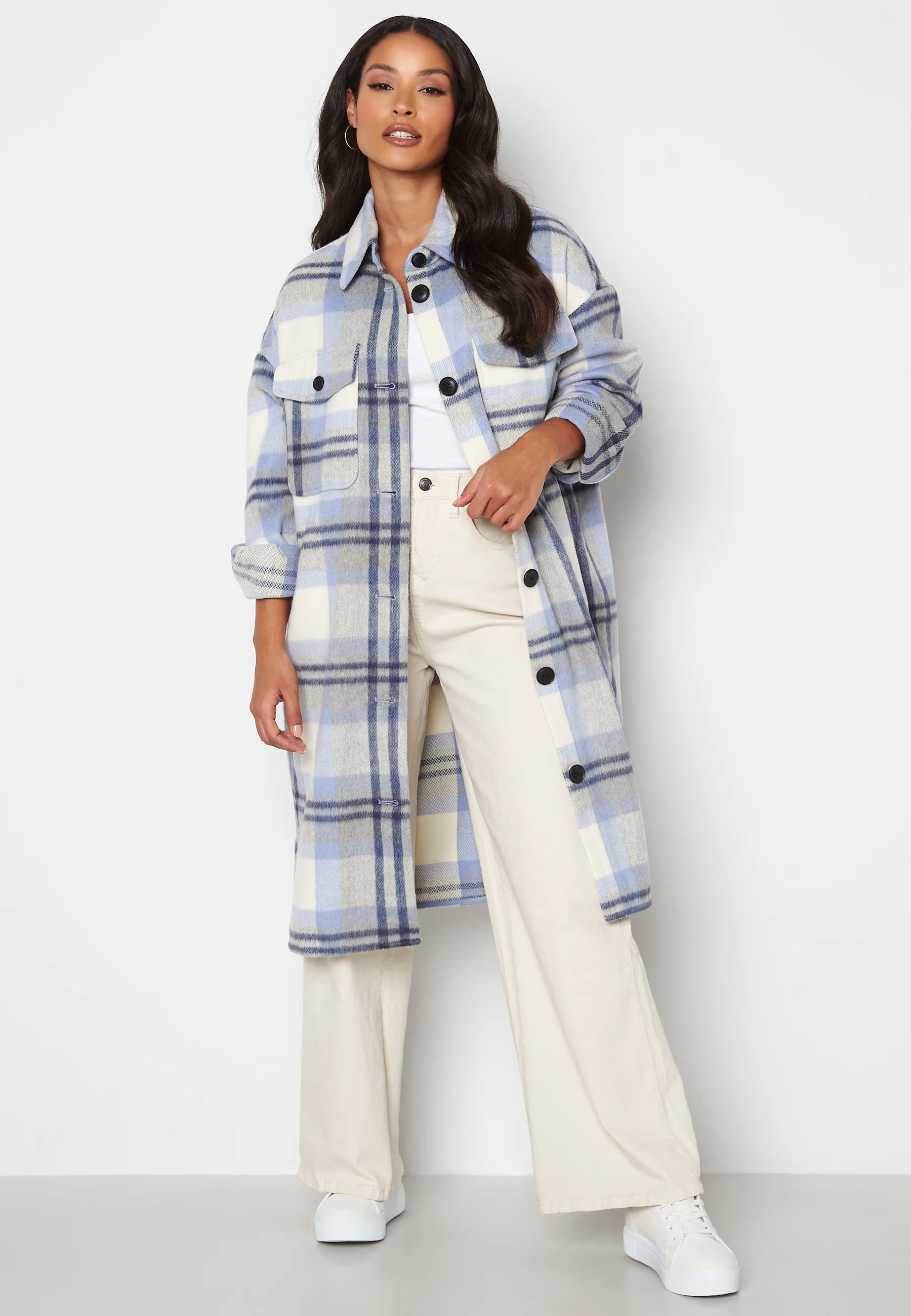 Nelly Check Long Coat