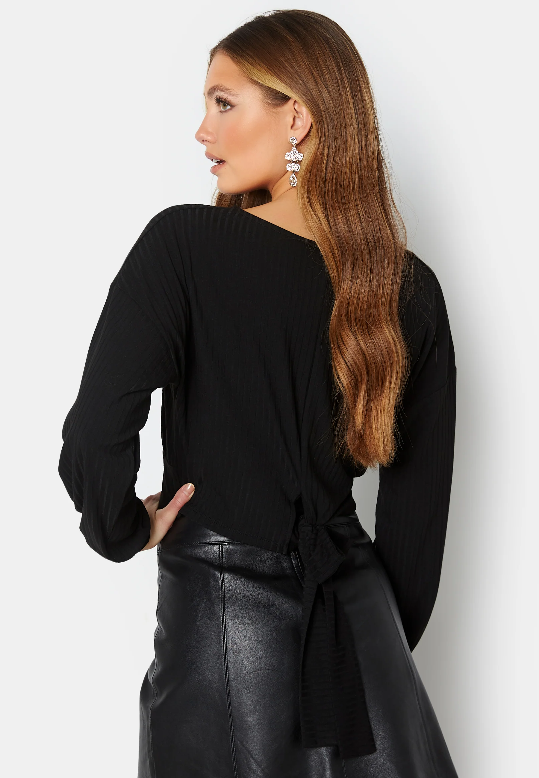 Nicolina long sleeve tie top - Image 3