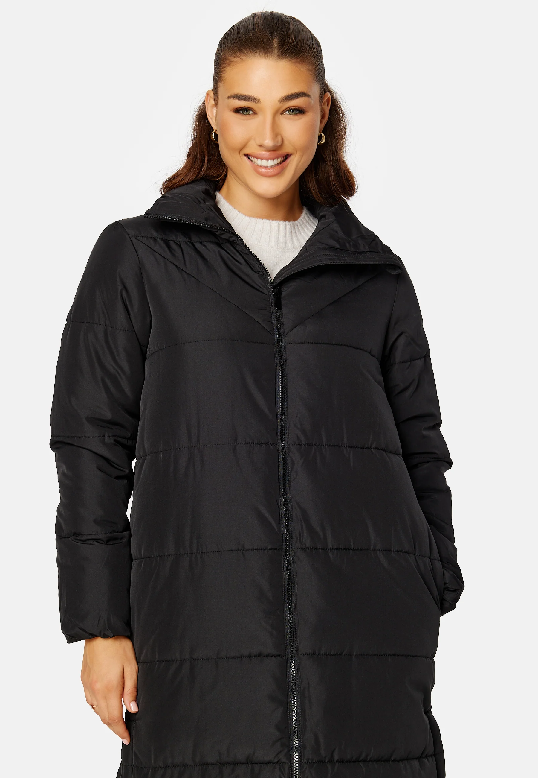 Nilly High Neck Long Coat - Image 4