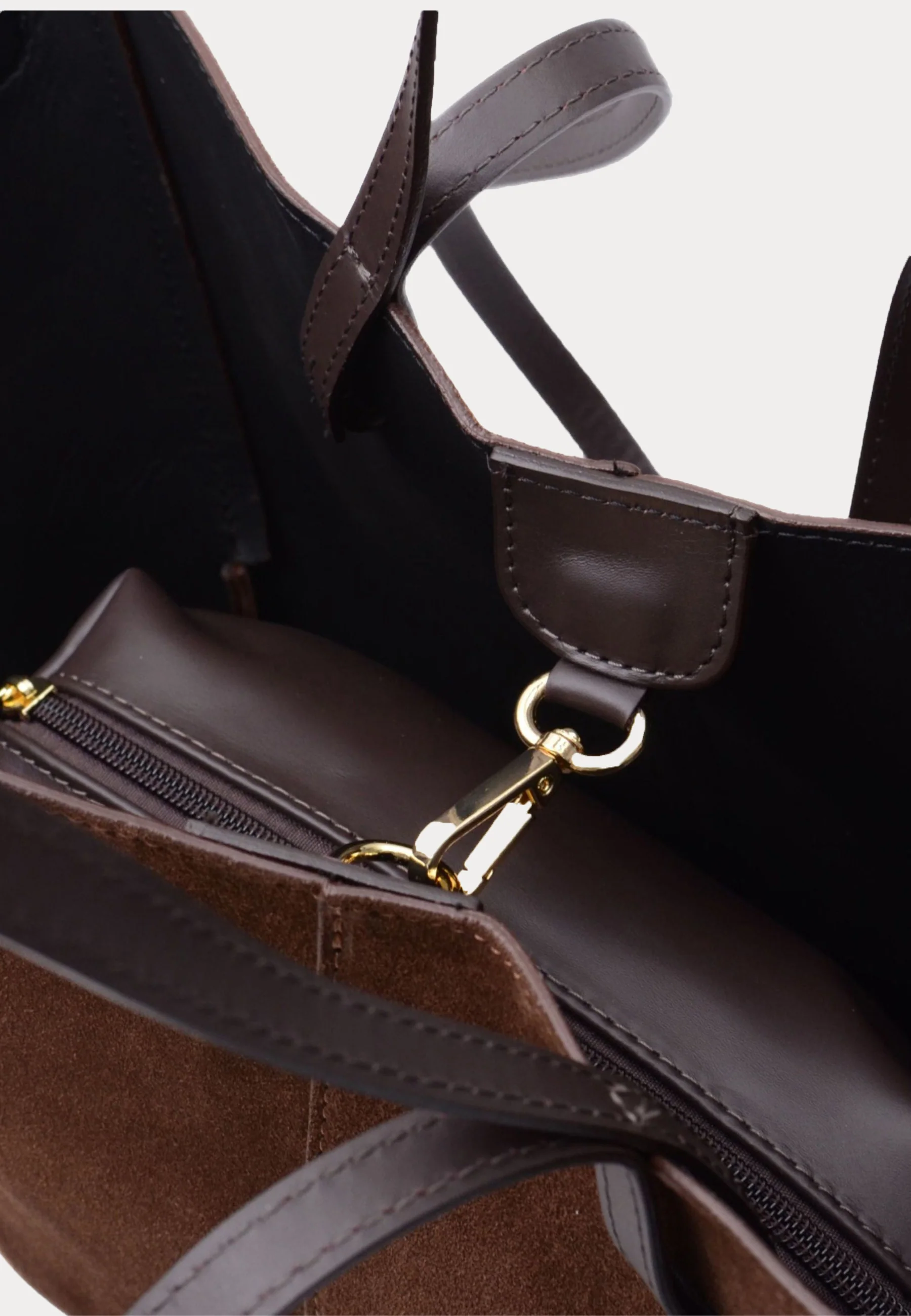 Nola XL Suede Handbag - Image 7