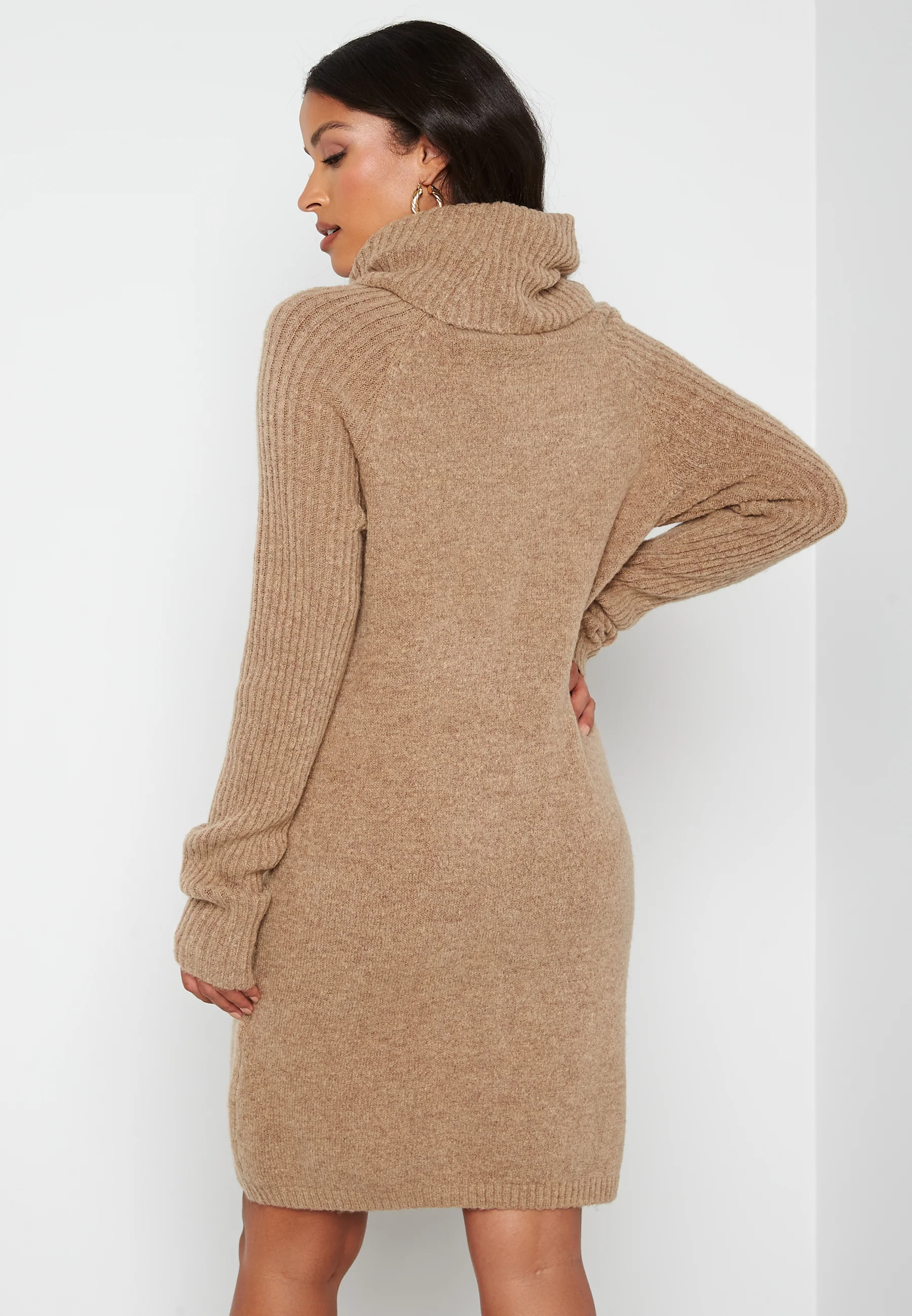 Nonsia rib L/S rollneck dress - Image 3