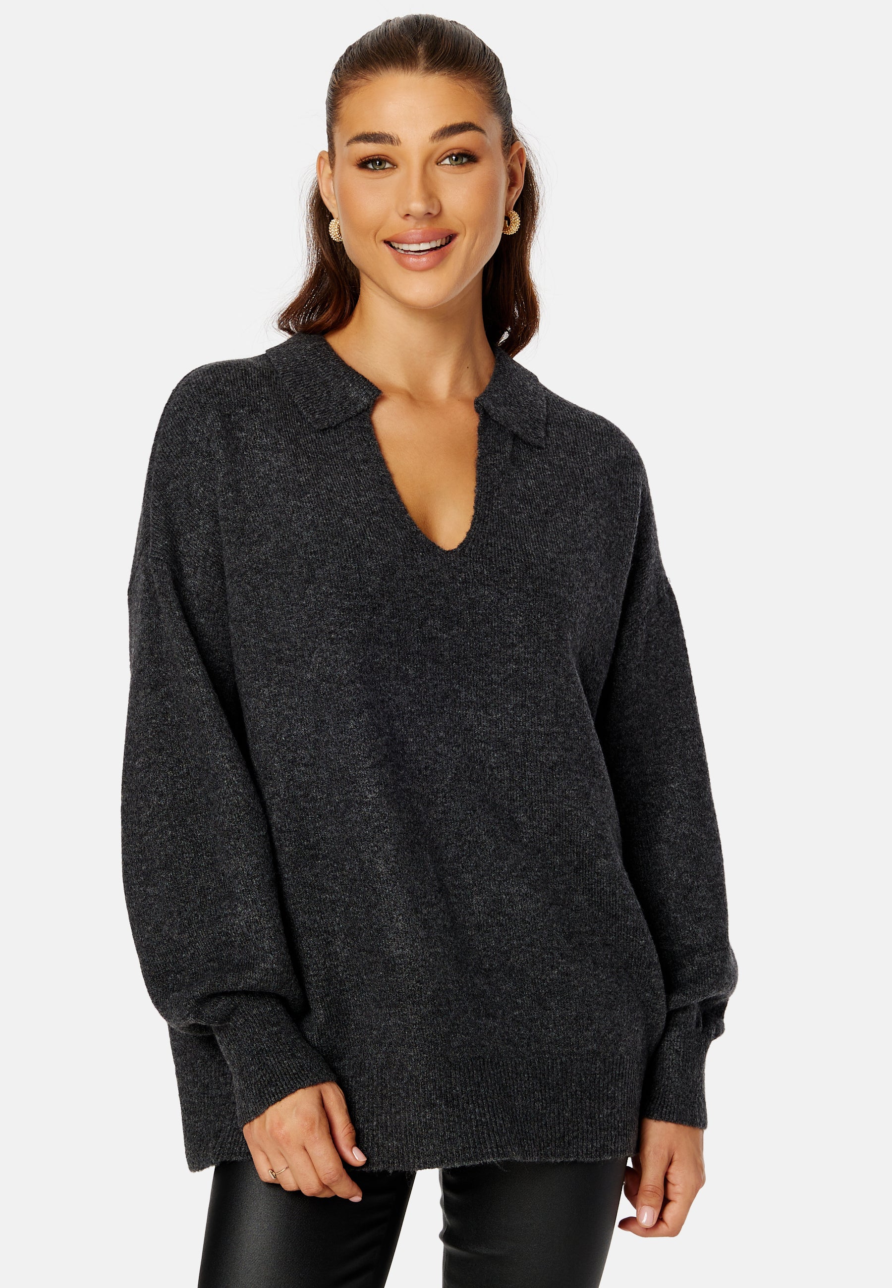 Noola LS Oversized Polo Knit