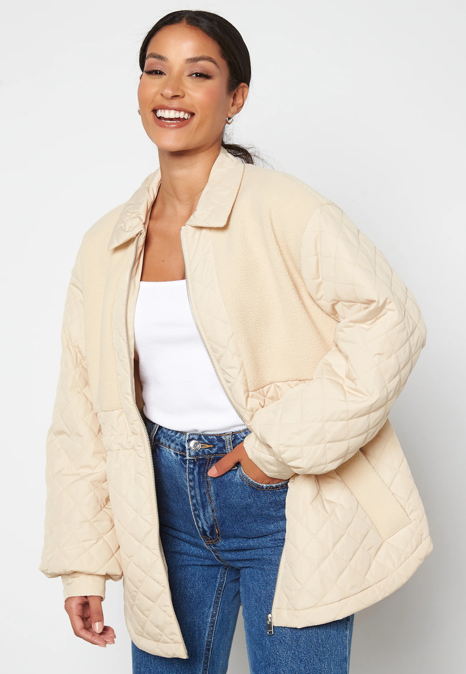 Norma Quilted Teddy Jacket - Image 2