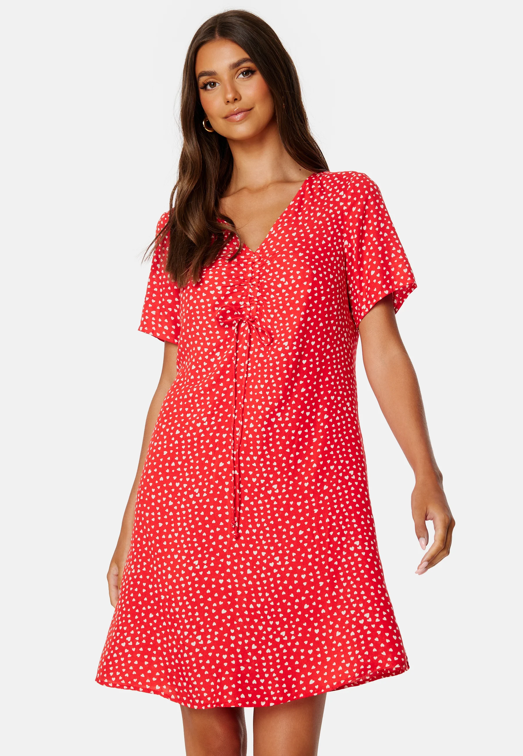 Nya SS V-Neck Short Dress