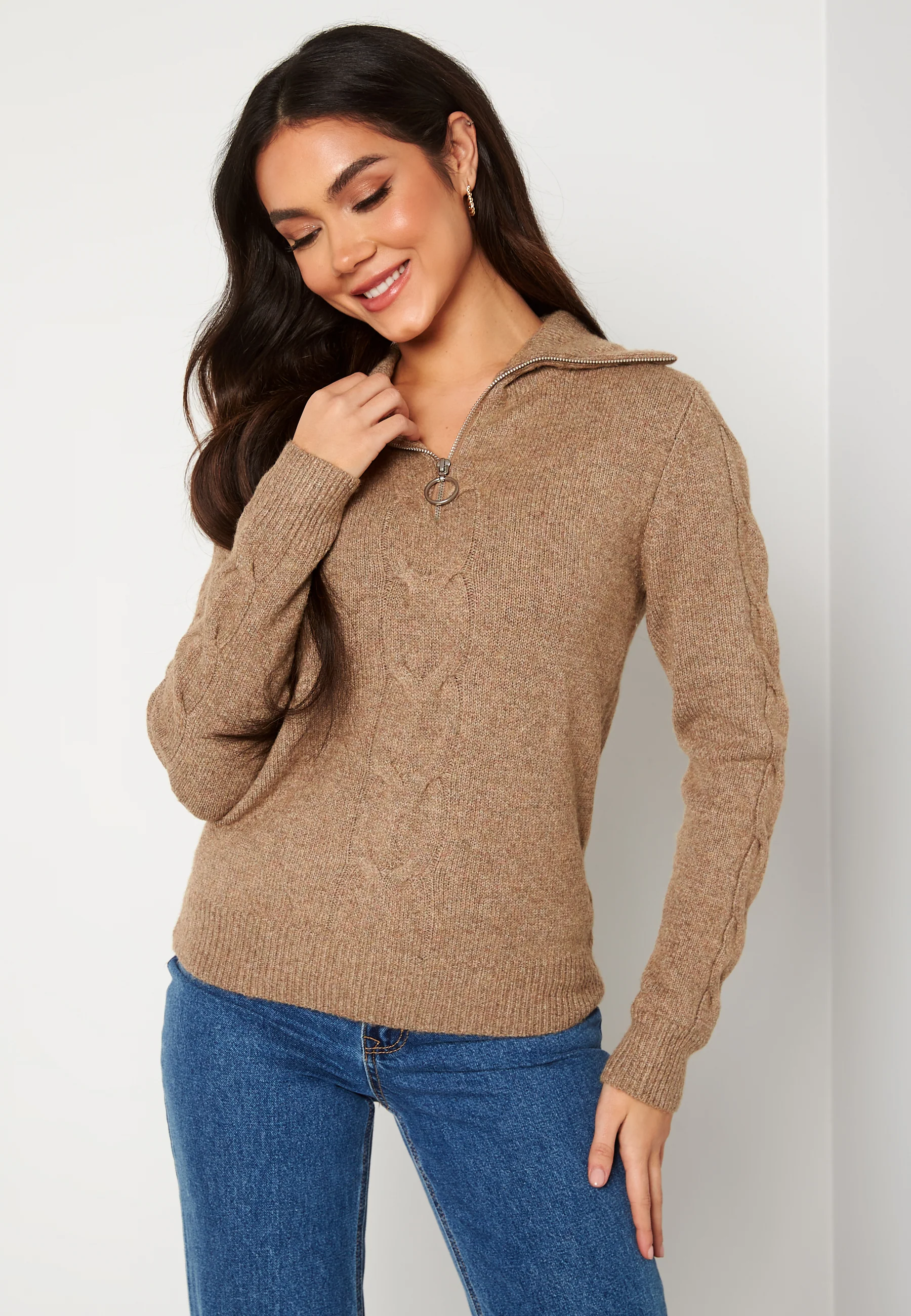 Oaly L/S Zipper Top