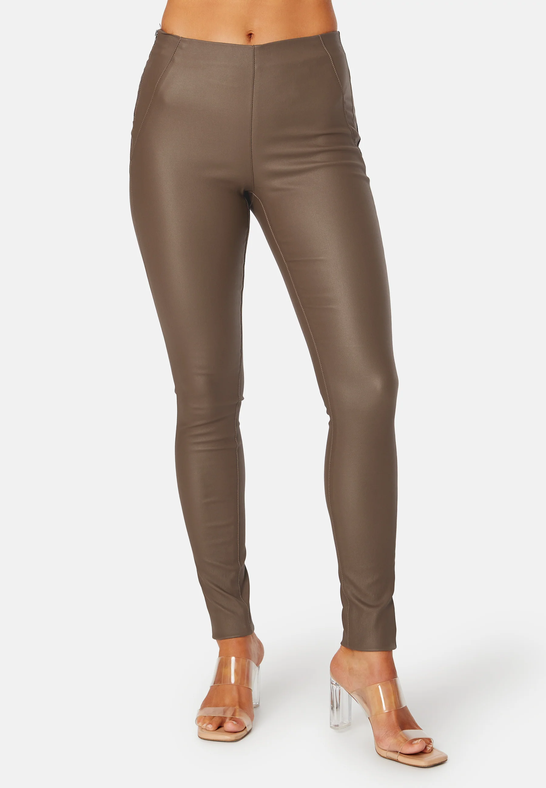 Objbelle Coated Leggings - Image 3