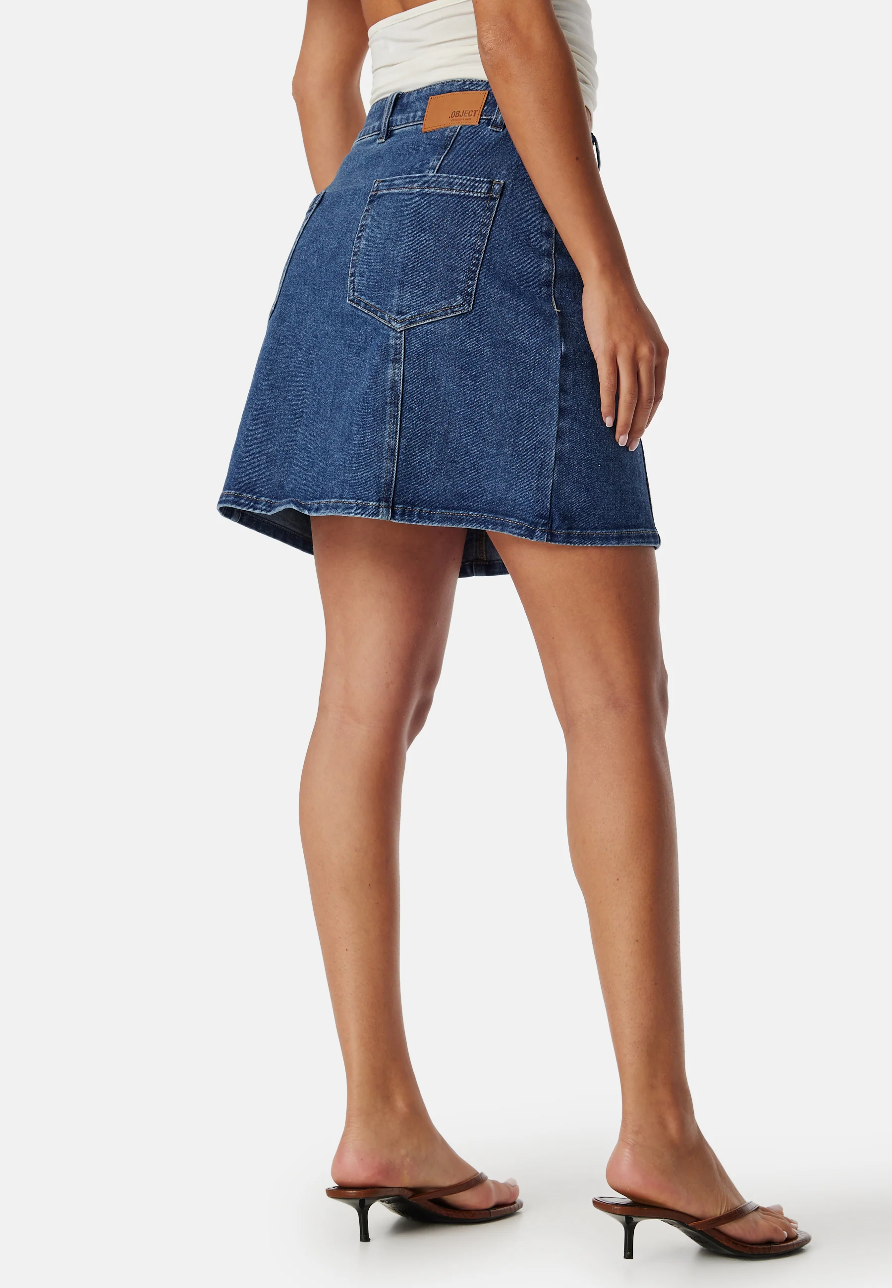 Objcarol Denim Short Skirt - Image 2