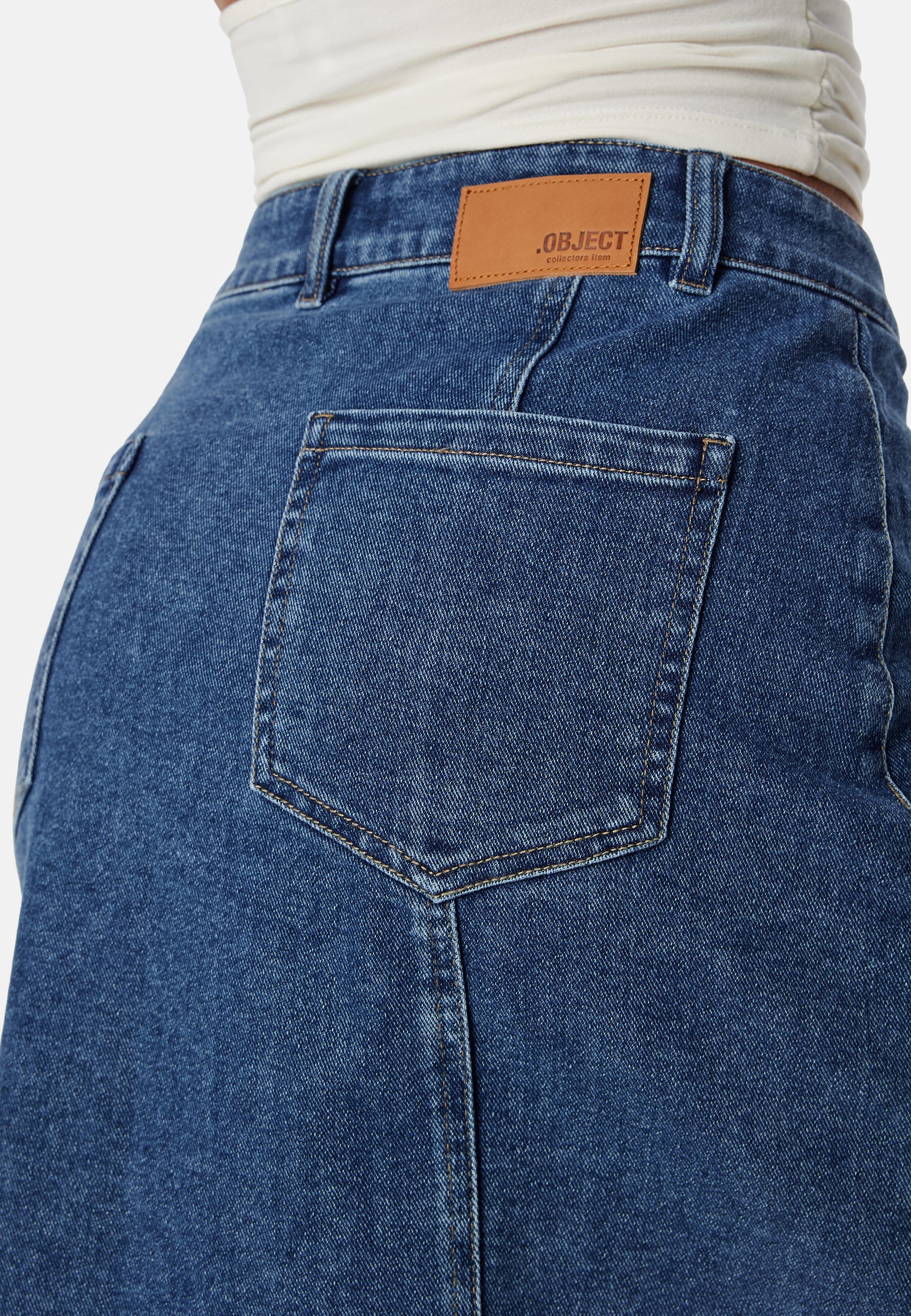 Objcarol Denim Short Skirt - Image 4