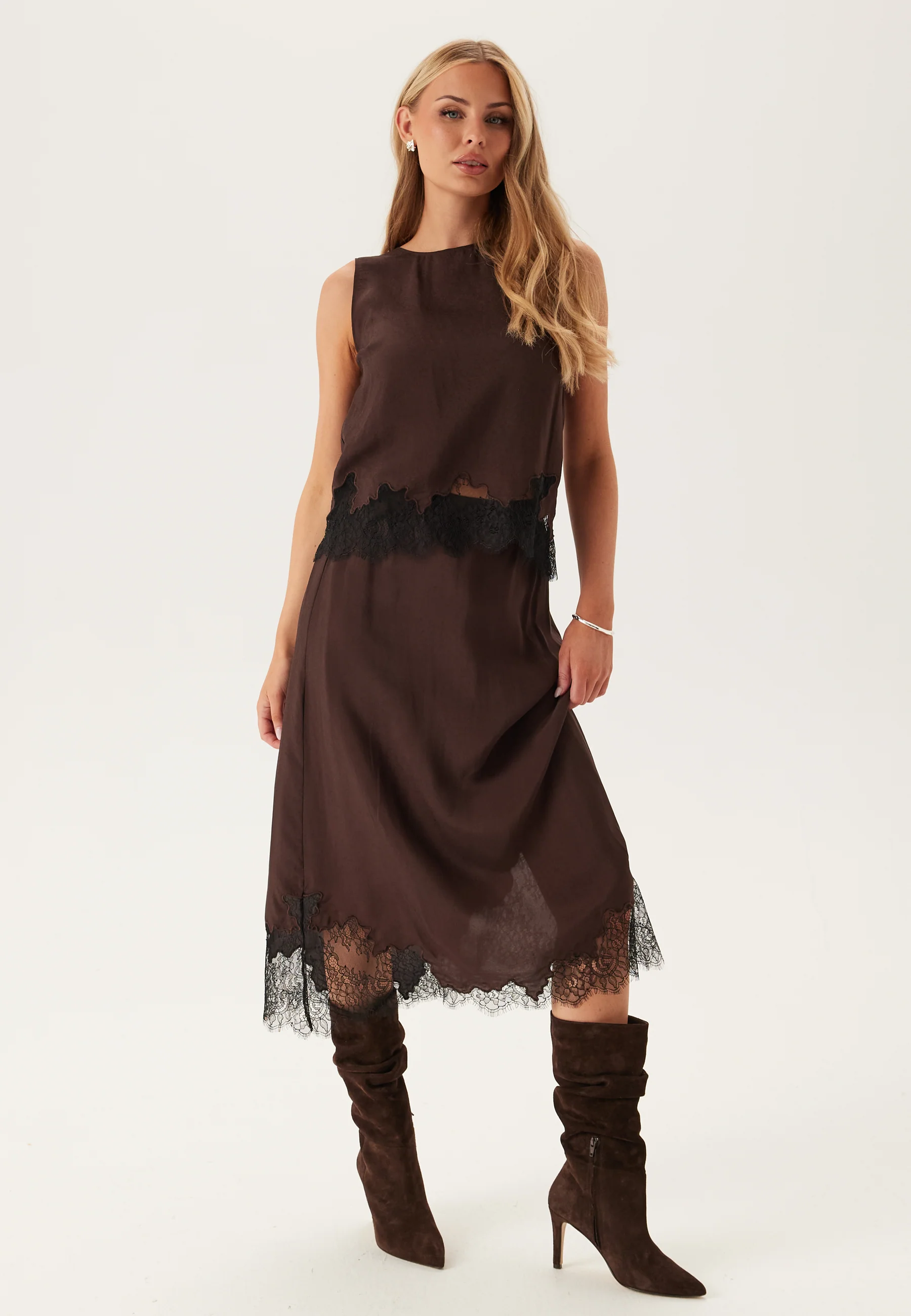 Objdalme Mw Long Lace Skirt - Image 8