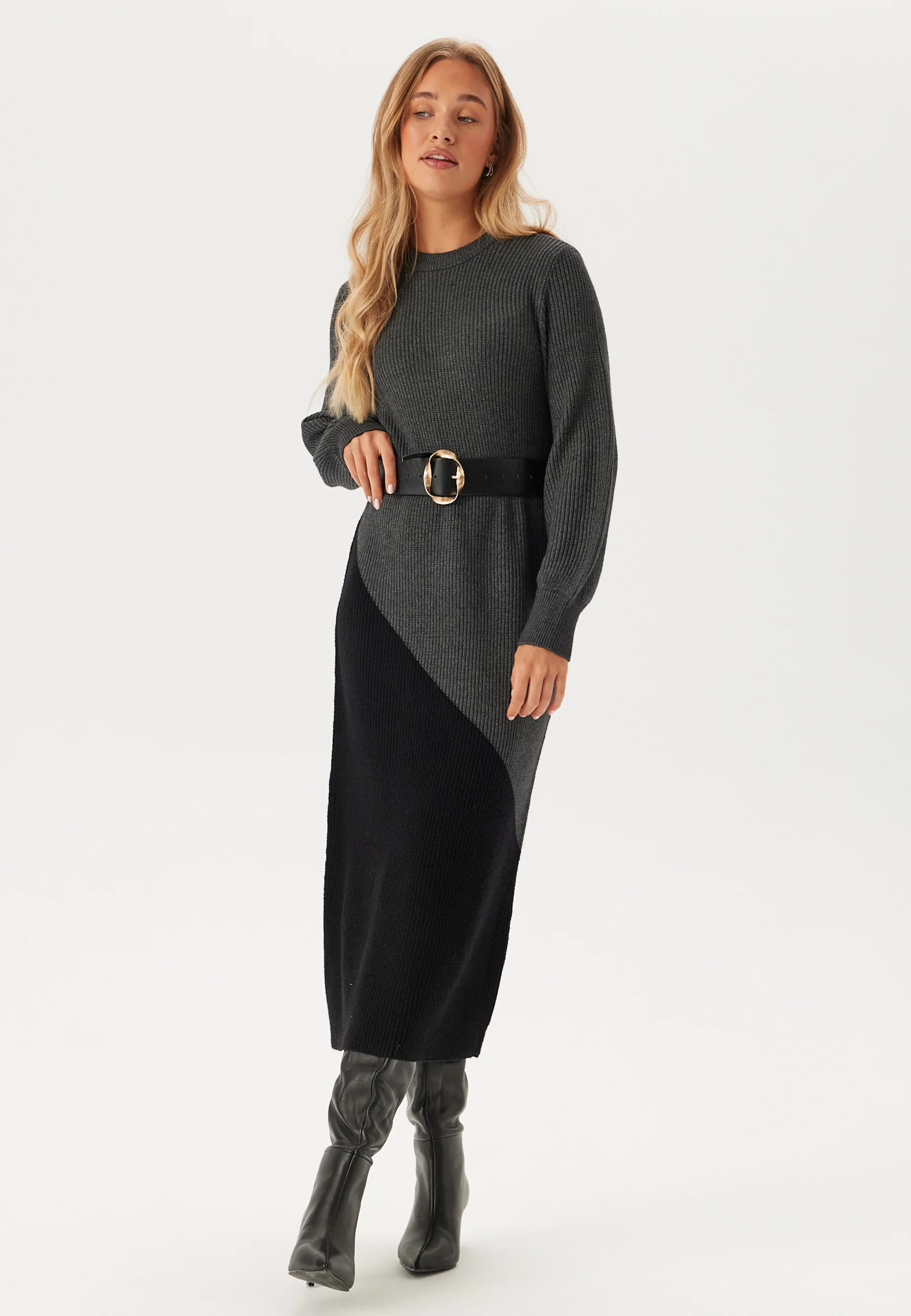 Objditte Re L/S Knit Midi Dress - Image 5