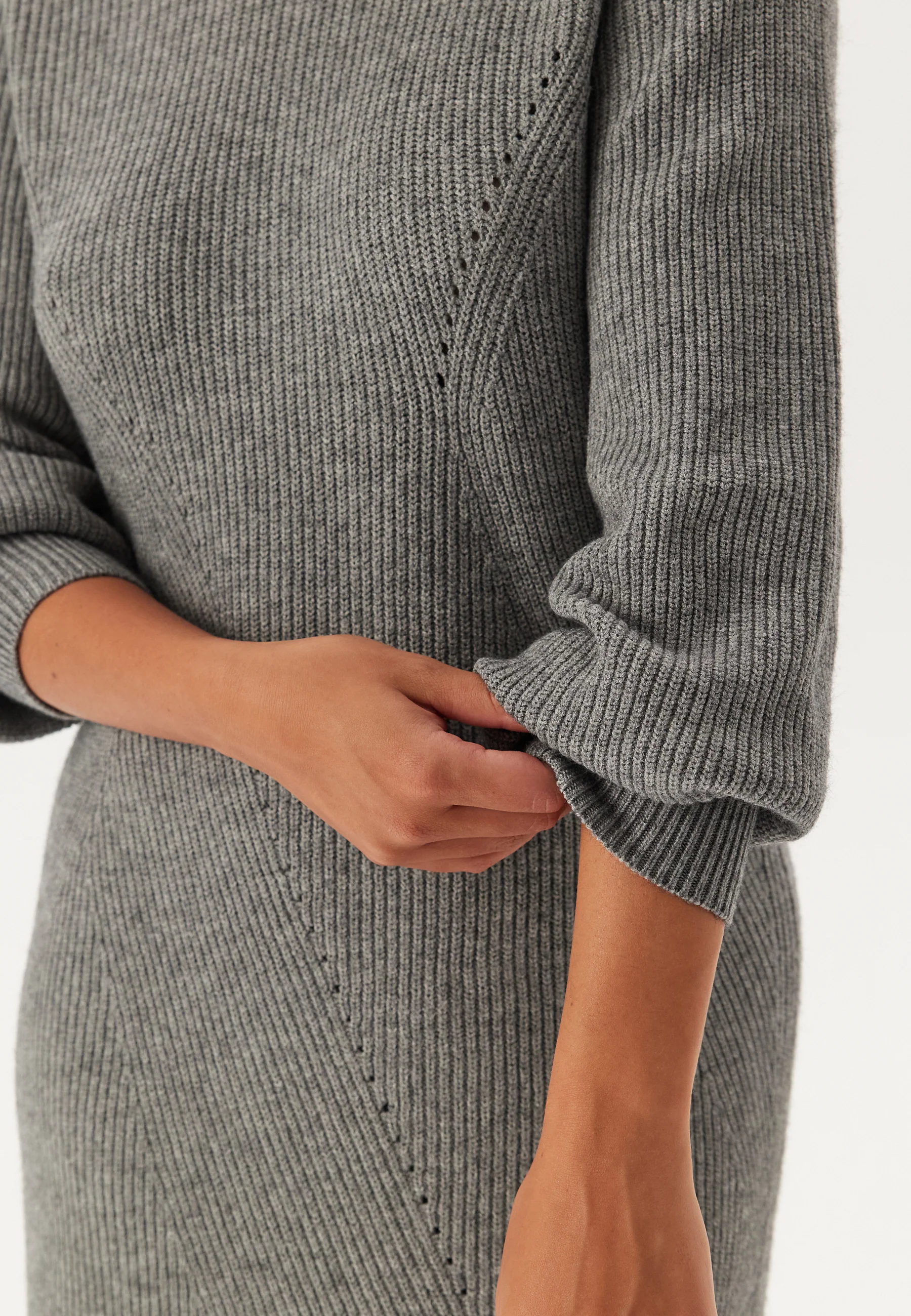 Objditte Re L/S Knit Midi Dress - Image 3