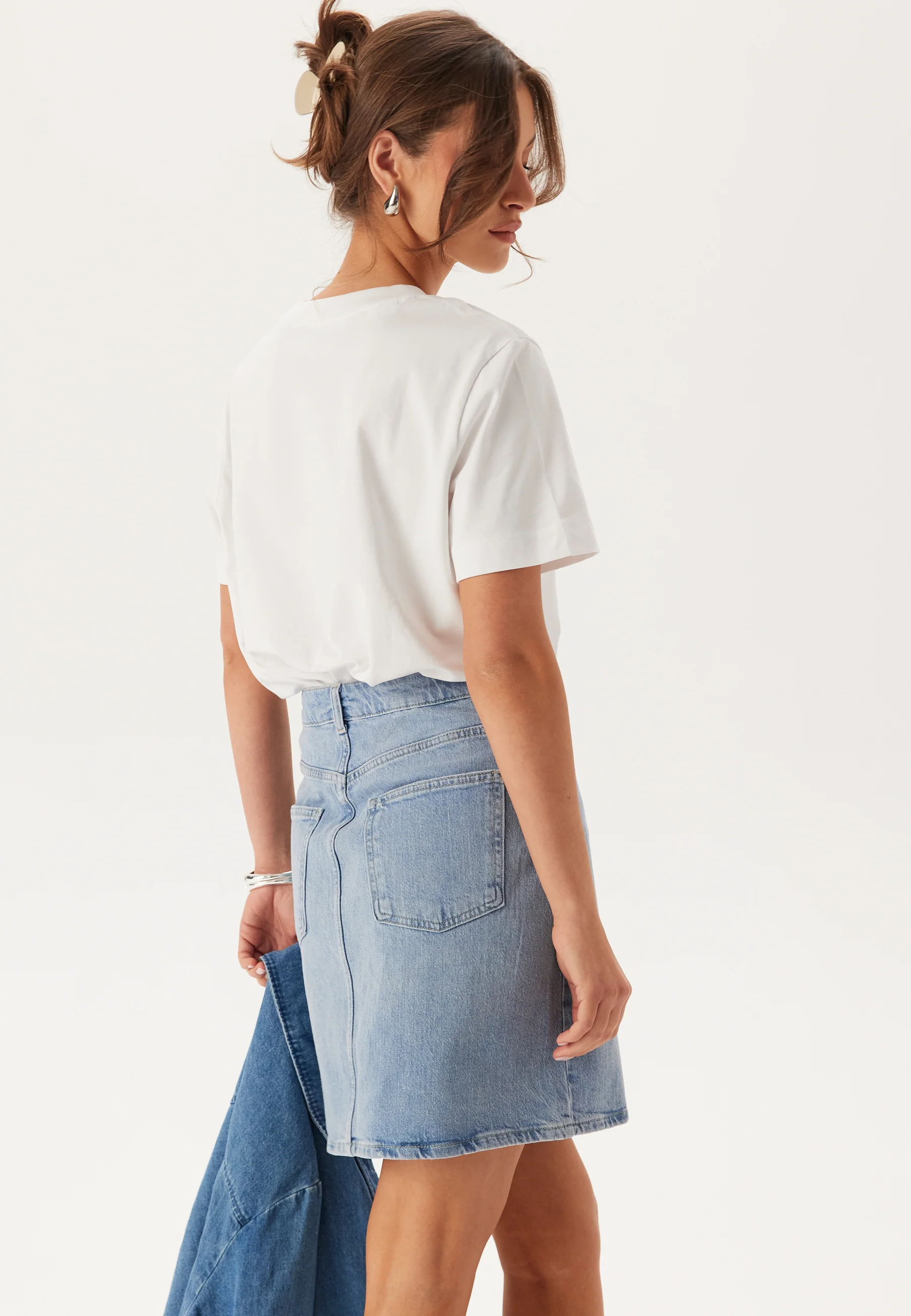Objellen Hw Short Denim Skirt - Image 2