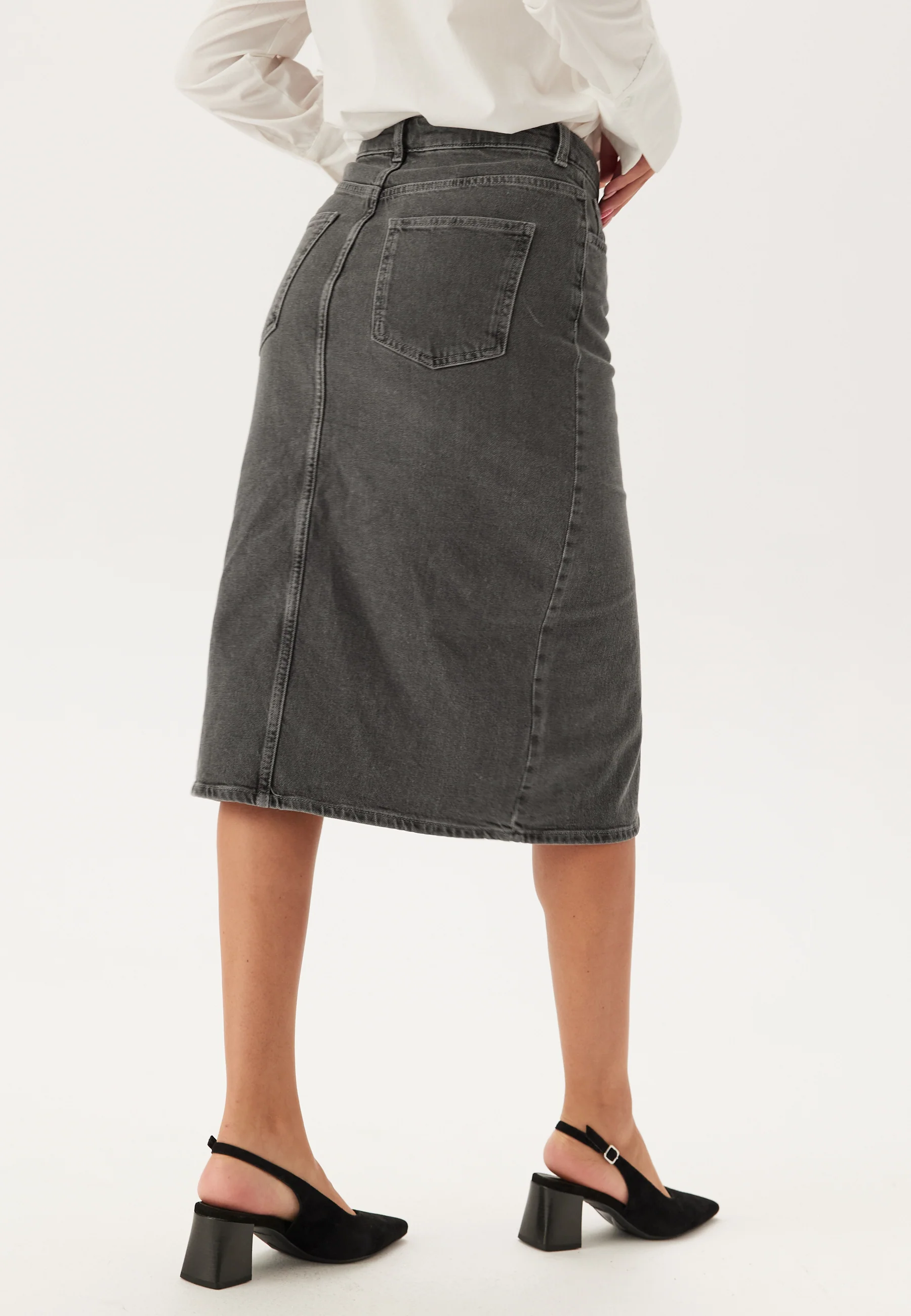 Objellen Midi Denim Skirt - Image 3
