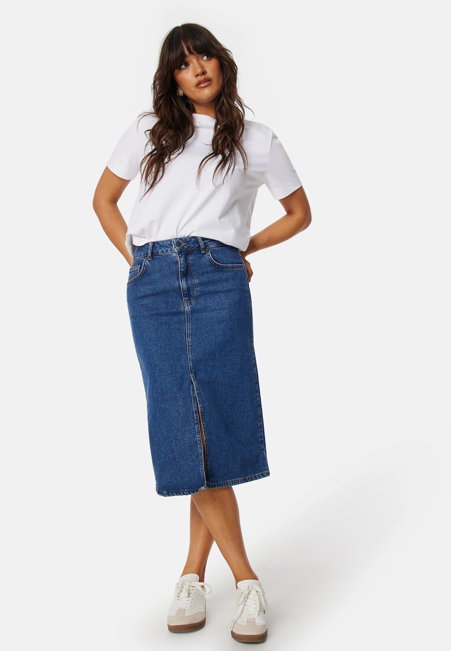 Objellen Midi Denim Skirt - Image 3