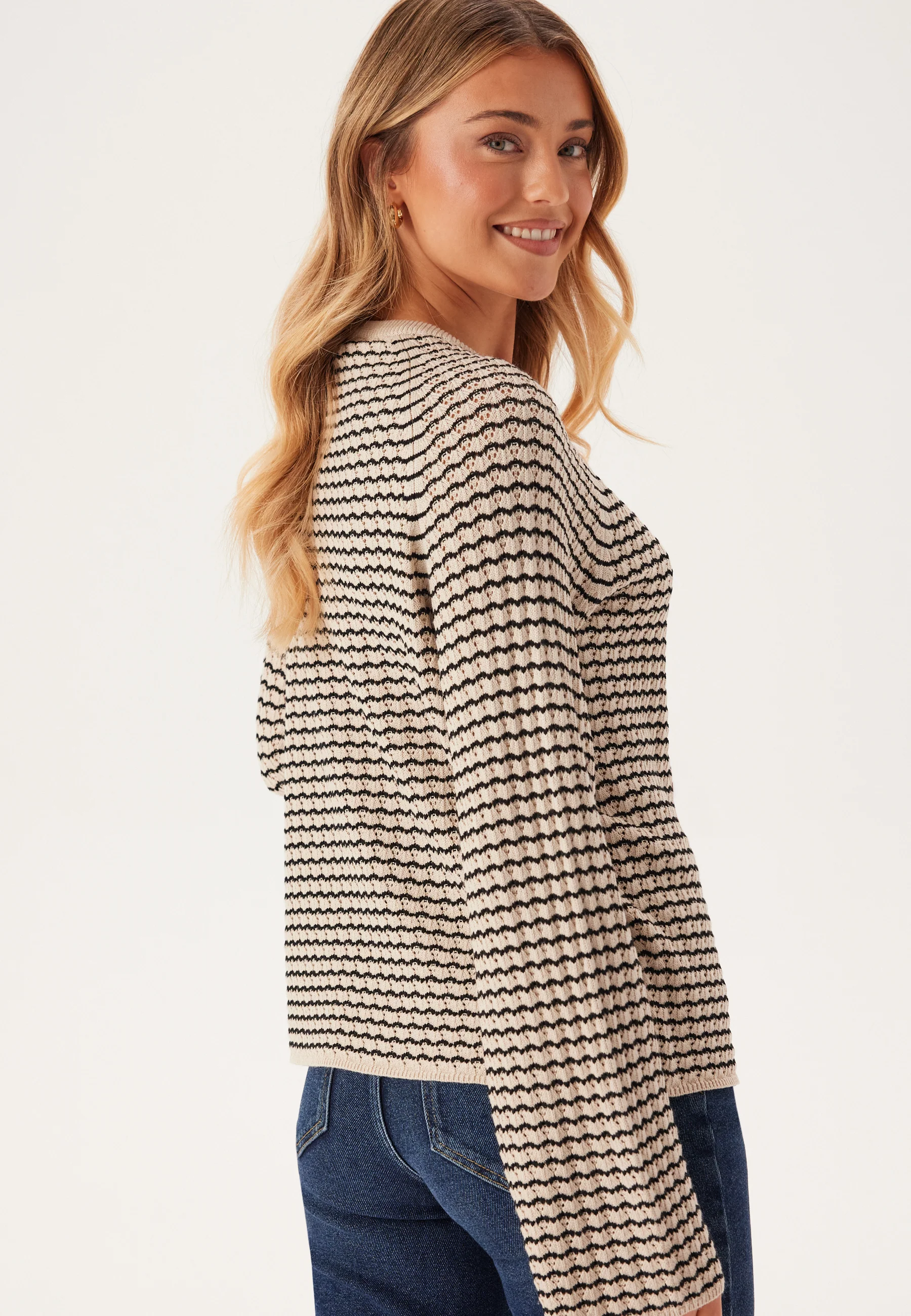 Objester L/S KNIT PATTERN TOP - Image 2