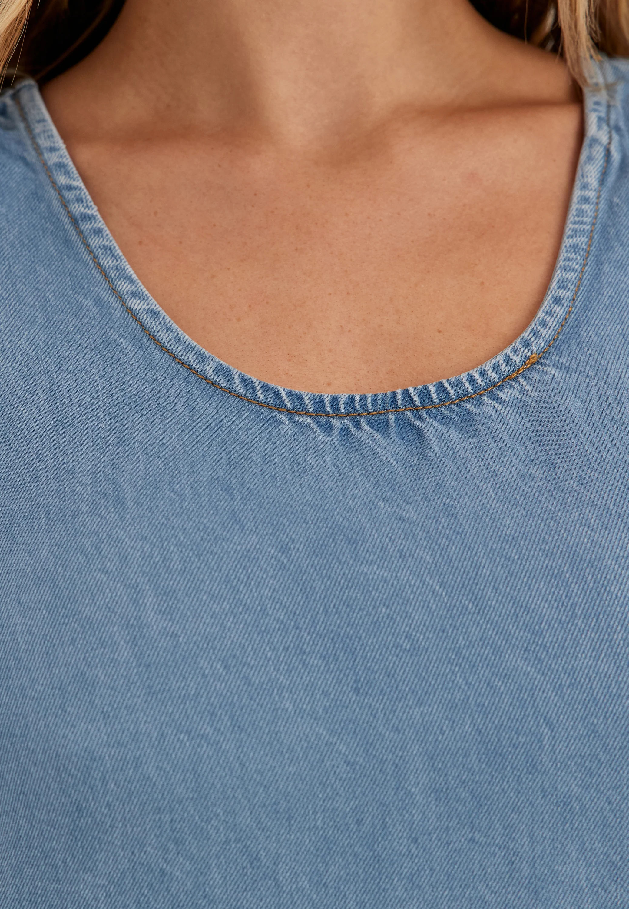 Objframe S/L SHORT DENIM DRESS - Image 4
