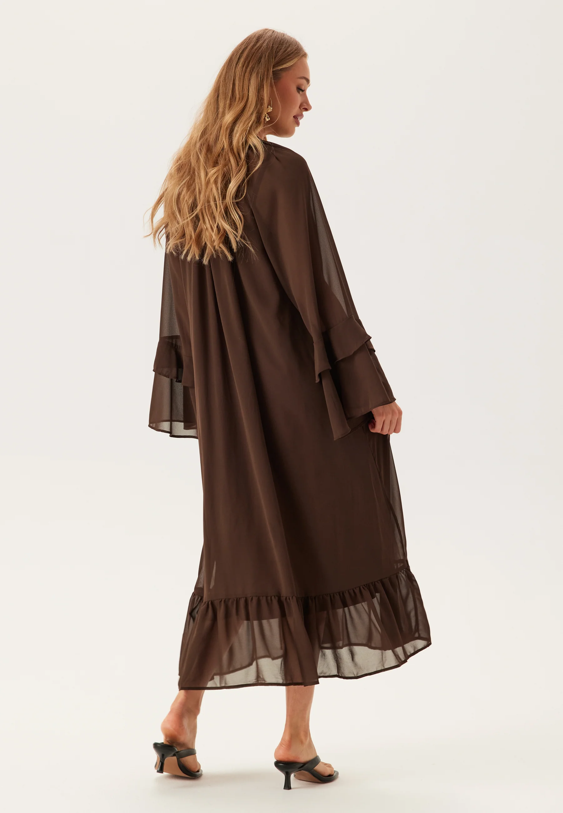 Objgina L/S RE V-NECK MIDI DRE - Image 2
