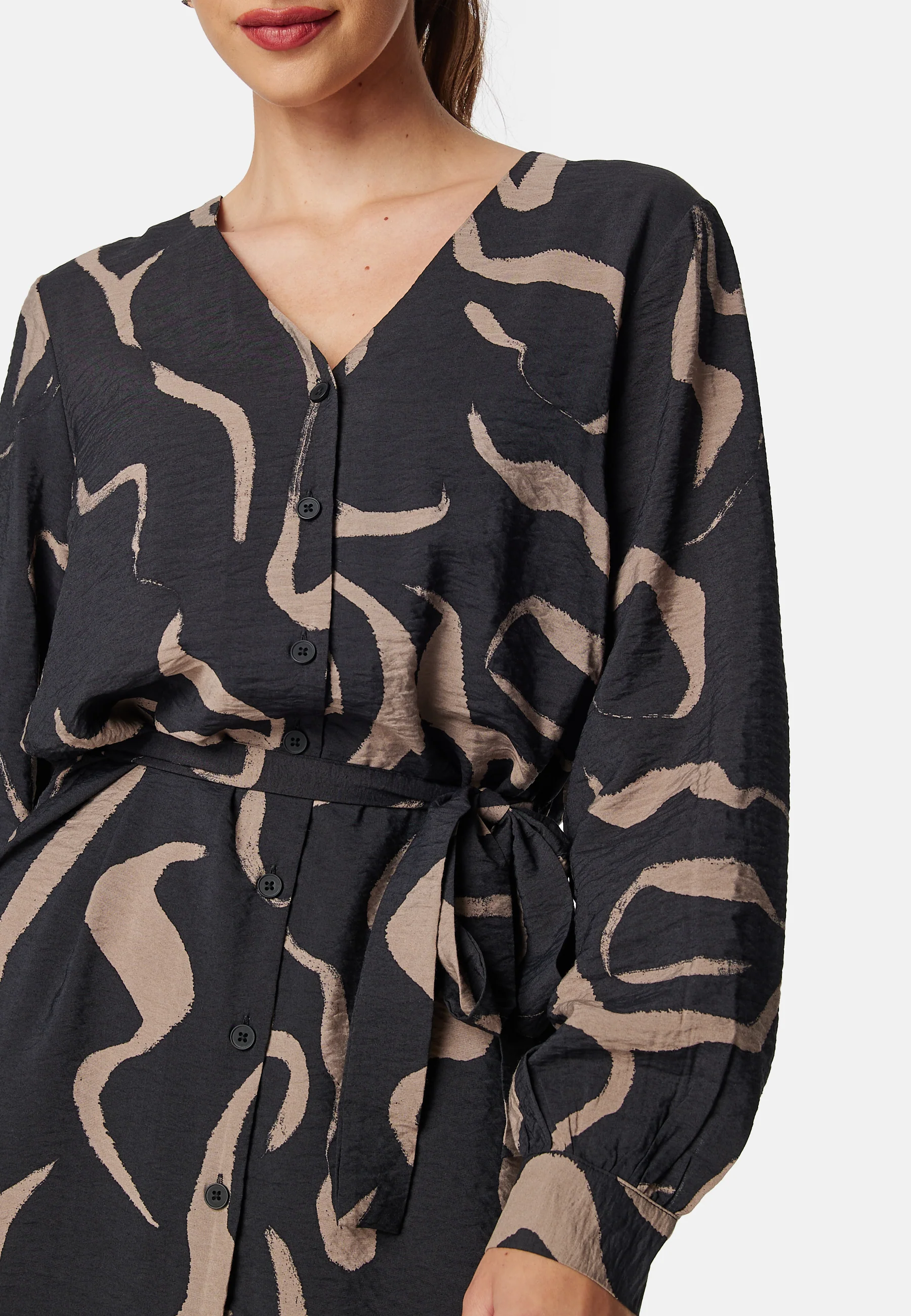 Objjacira L/S V-NECK SHORT DRESS - Image 4