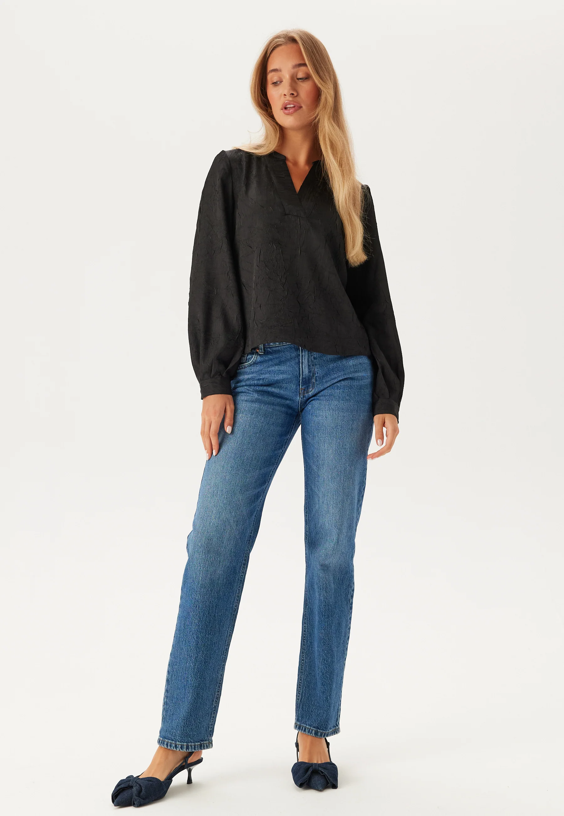 Objjohnson Re L/S V-NECK TOP - Image 3