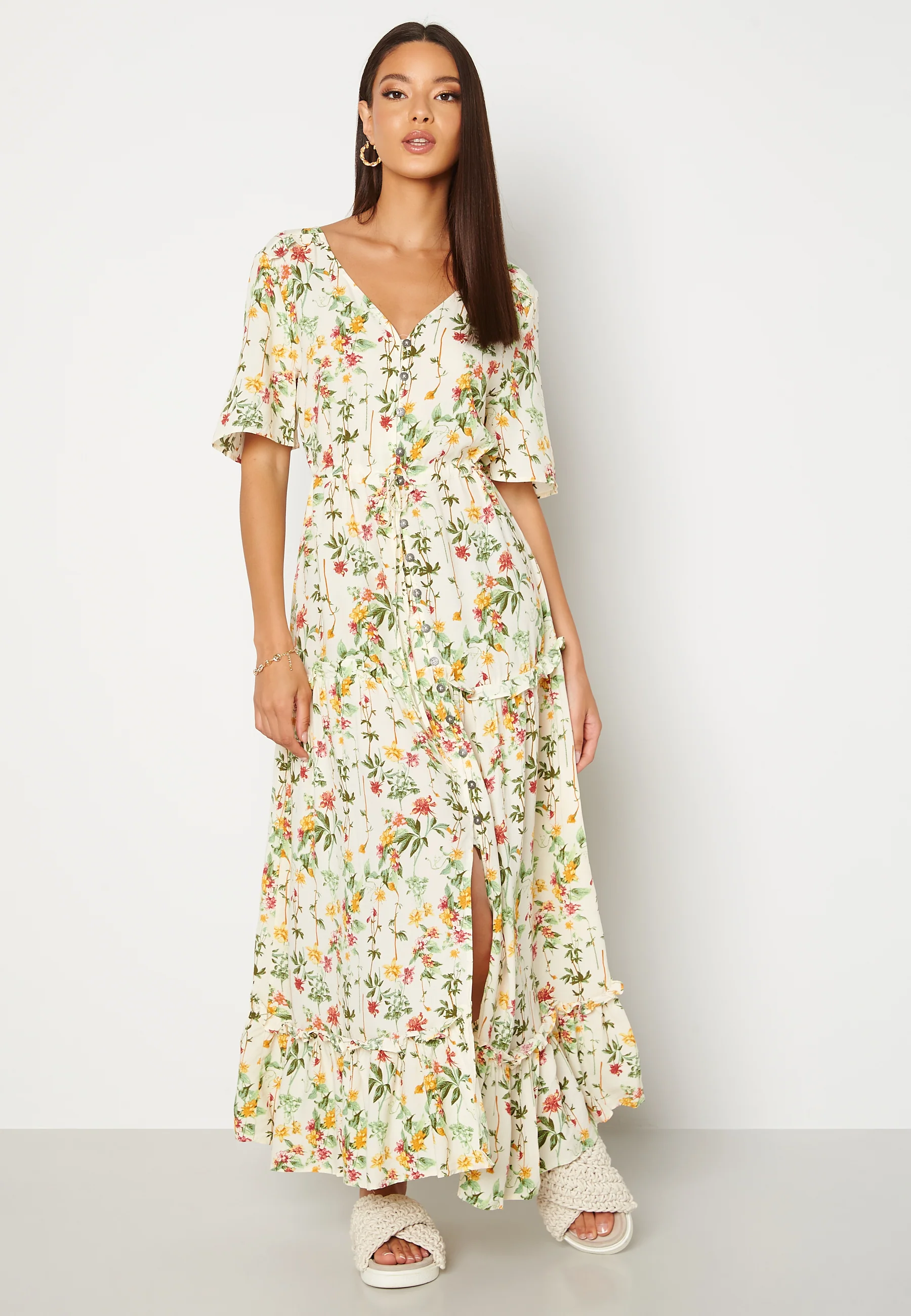 Objlorena S/S Long Dress