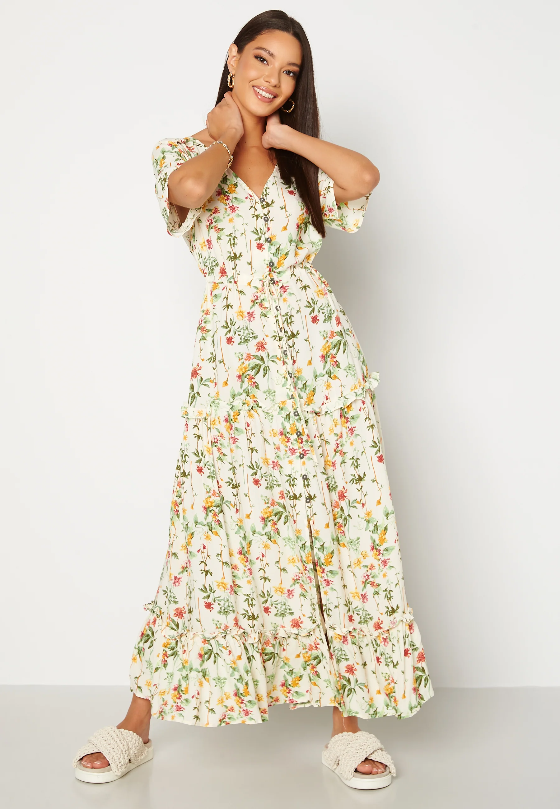 Objlorena S/S Long Dress - Image 3