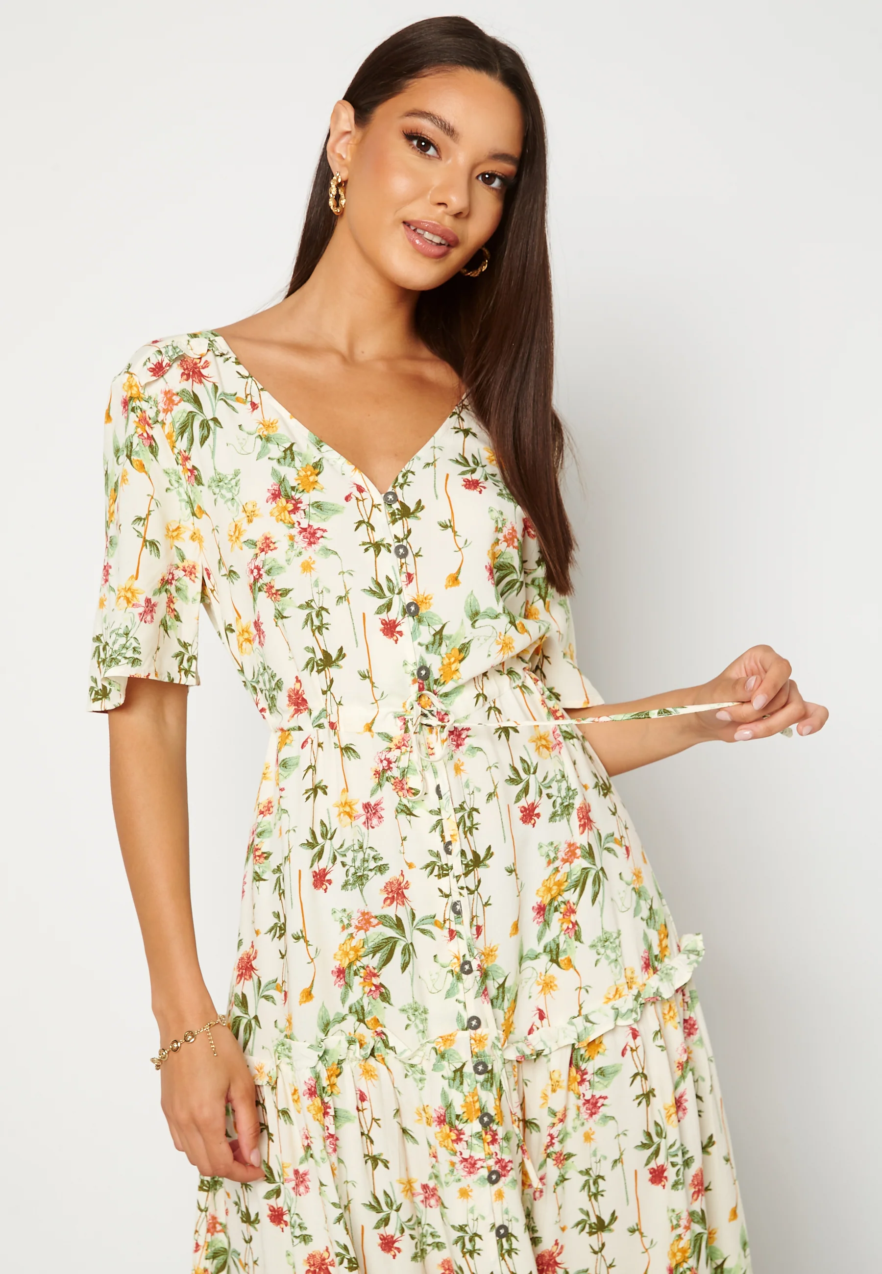 Objlorena S/S Long Dress - Image 4