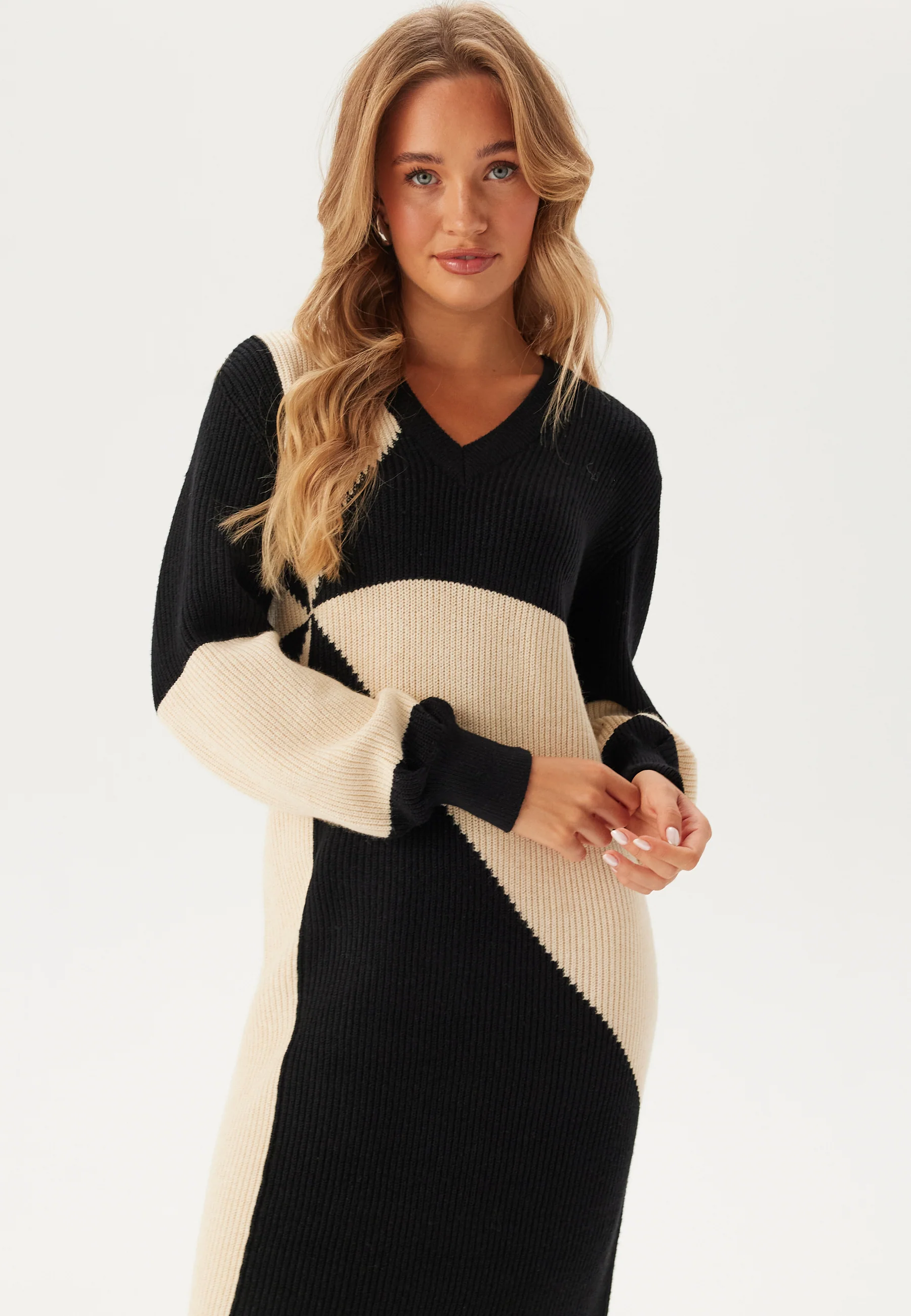 Objmalena L/S KNIT AOP DRESS K - Image 3