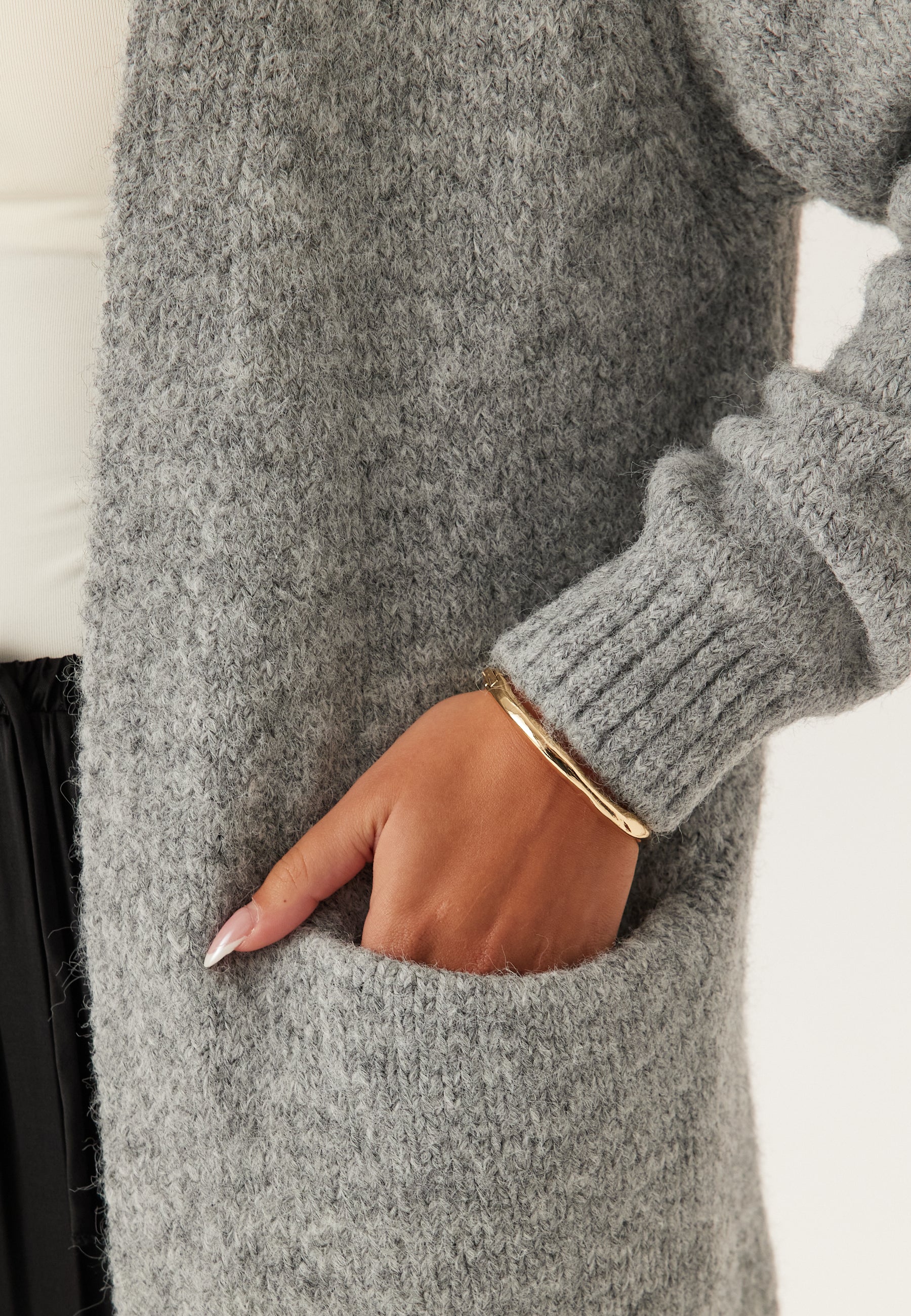 Objmilu Ls Lo Long Knit Cardig - Image 3