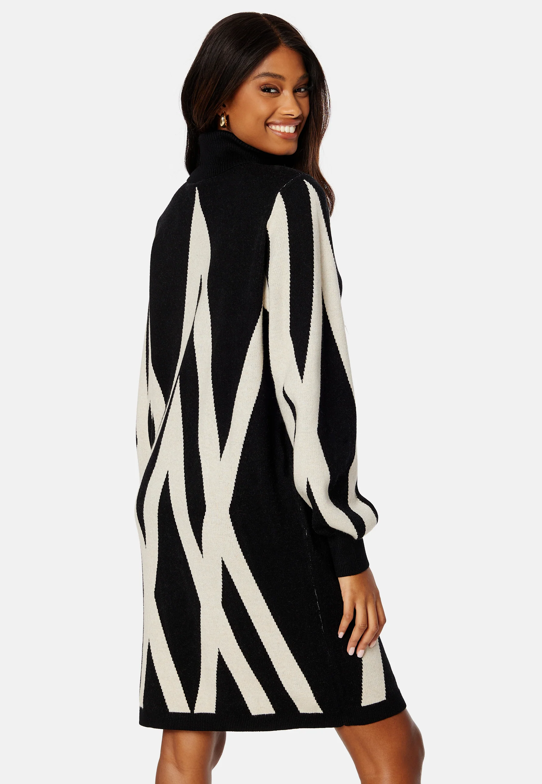 Objray L/S Knit Rollneck Dress - Image 3