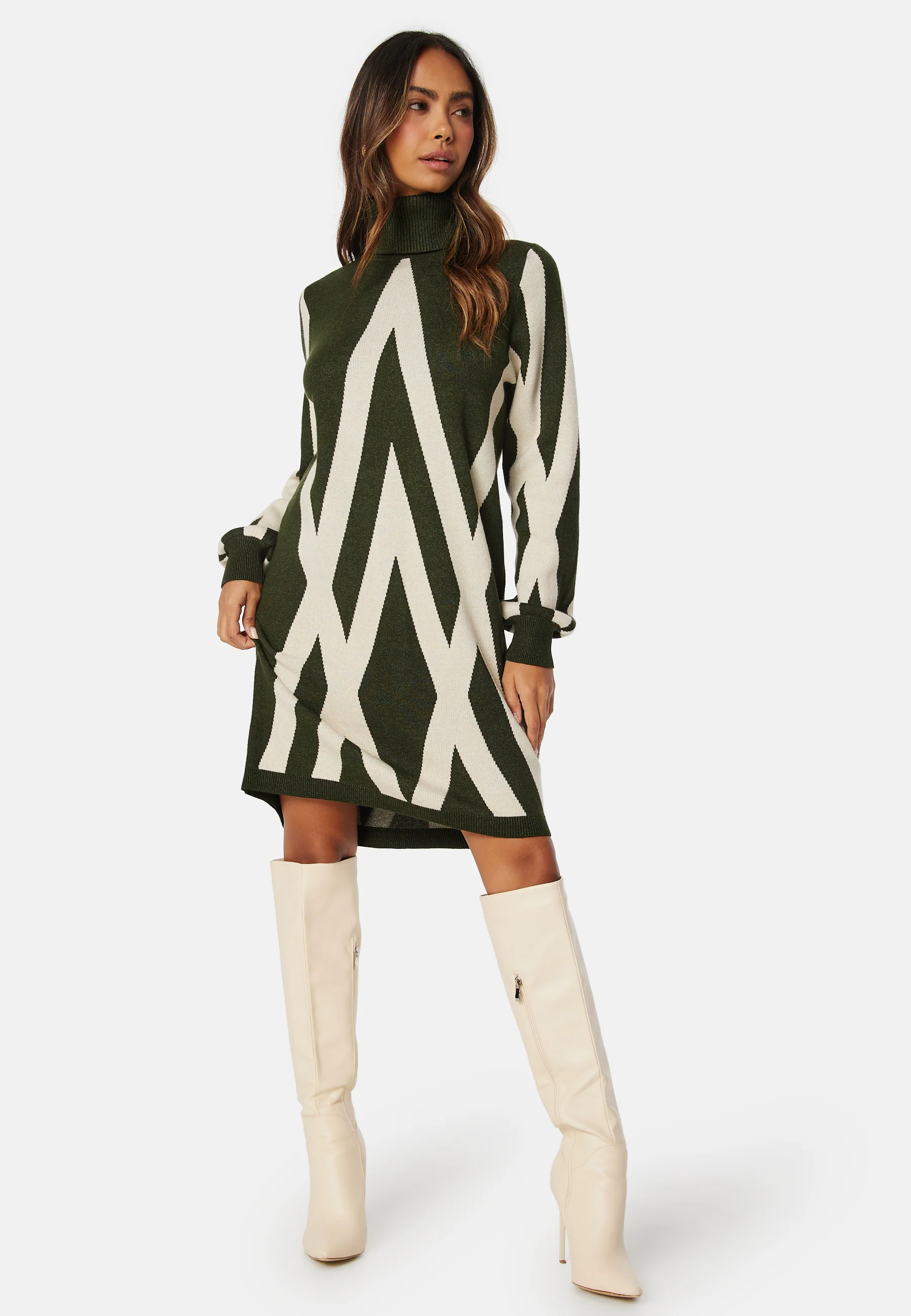 Objray L/S Knit Rollneck Dress - Image 4