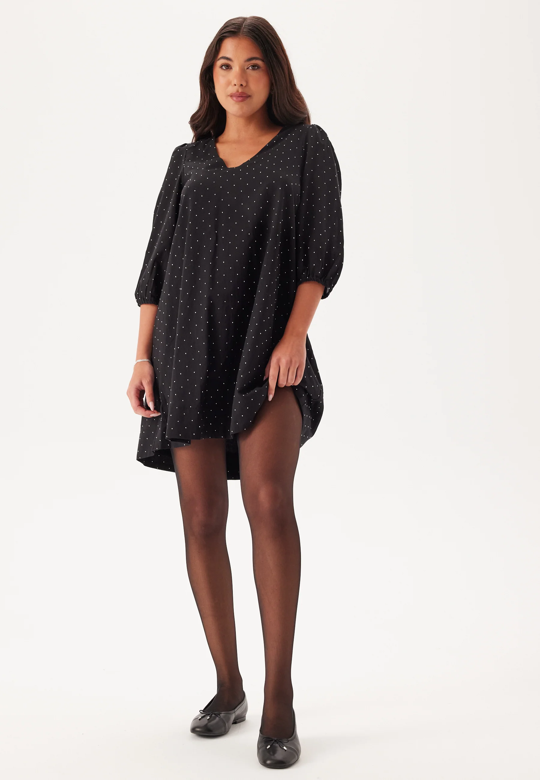 Objrigini 3/4 SLEEVE V-NECK Dress - Image 3