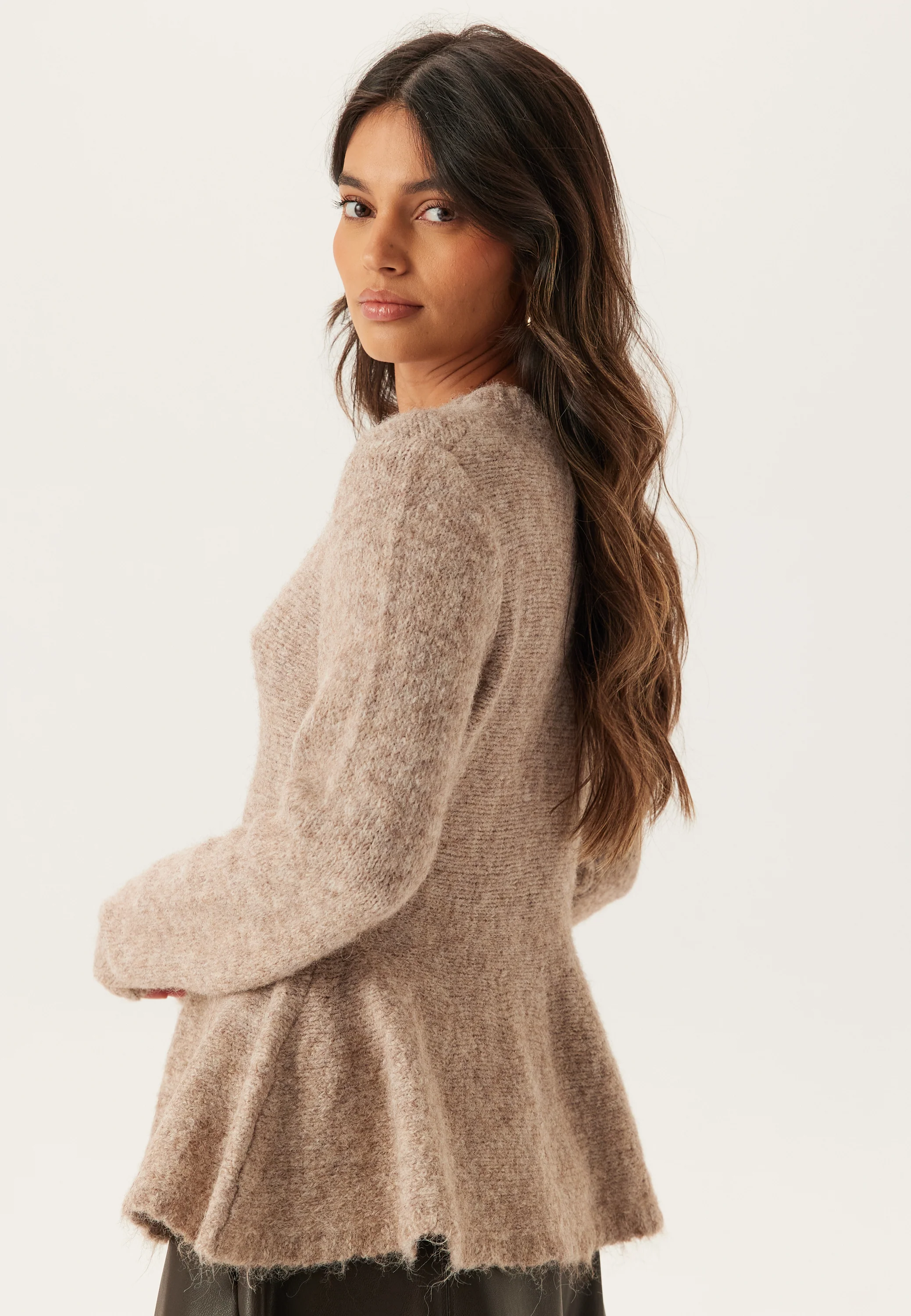 Objsaggia Re Ls Peplum Knit Ca - Image 2