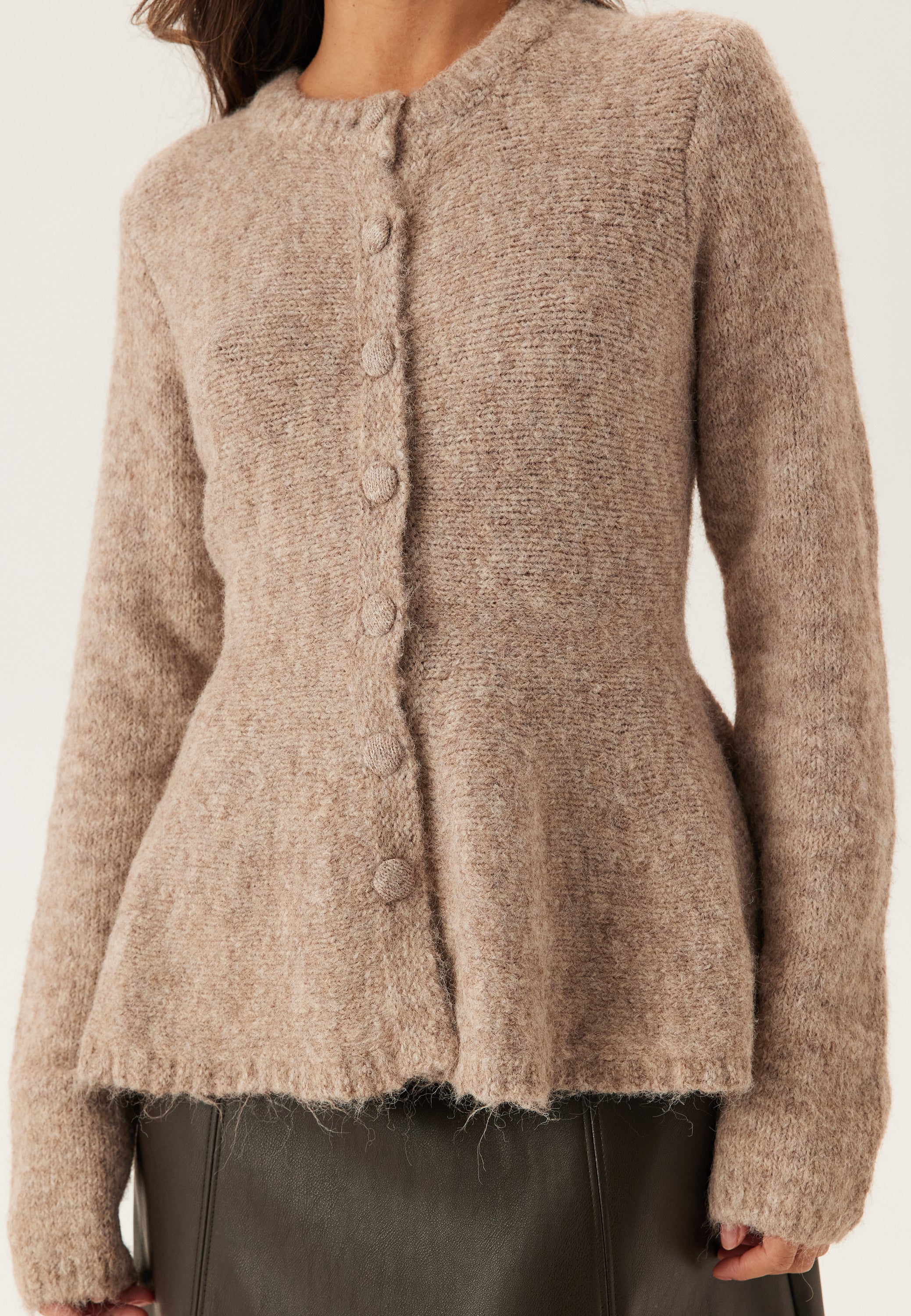Objsaggia Re Ls Peplum Knit Ca - Image 4